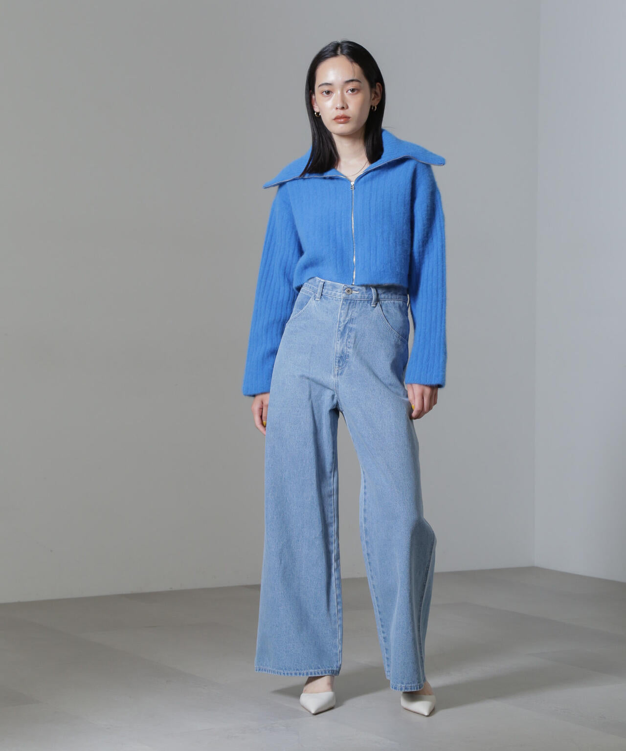 ハイウエストワイドデニムパンツ 6734227307