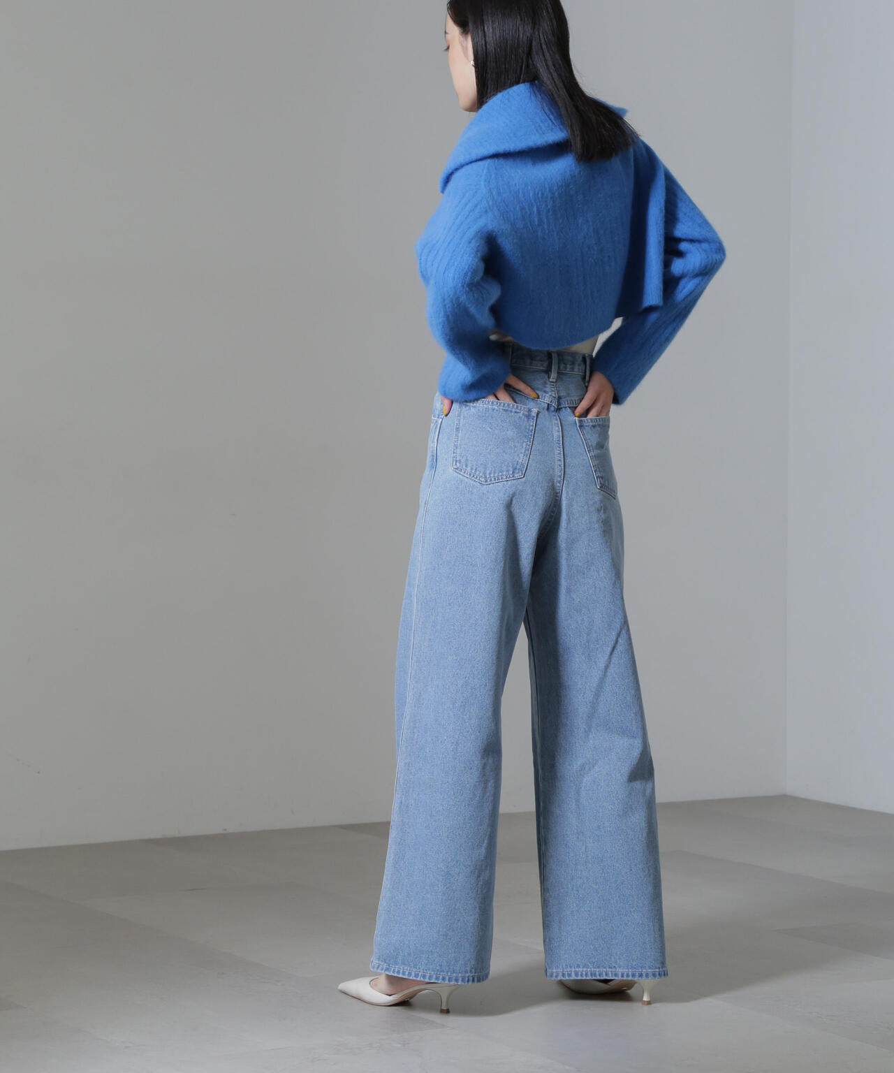 ハイウエストワイドデニムパンツ 6734227307