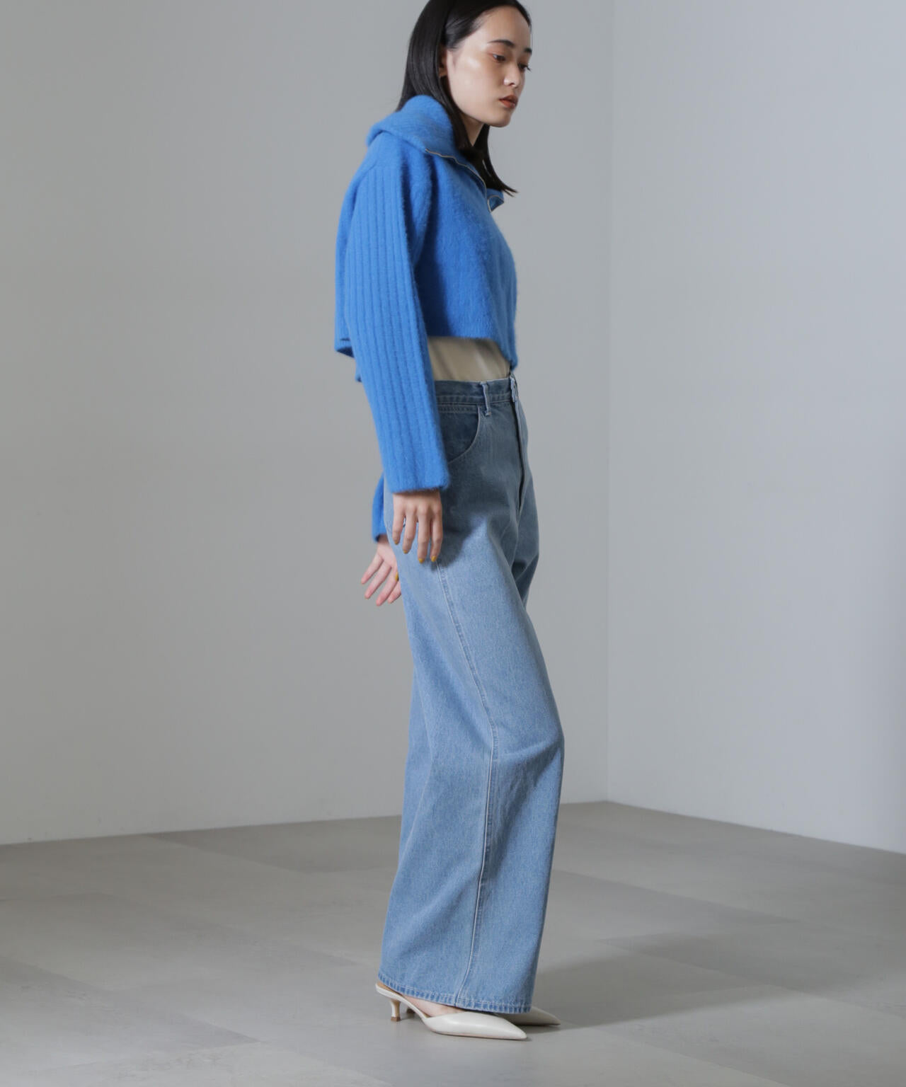 ハイウエストワイドデニムパンツ 6734227307