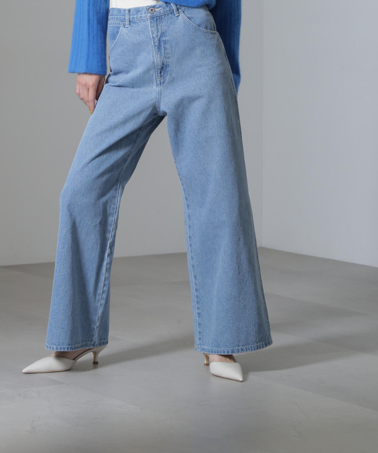 ハイウエストワイドデニムパンツ 6734227307