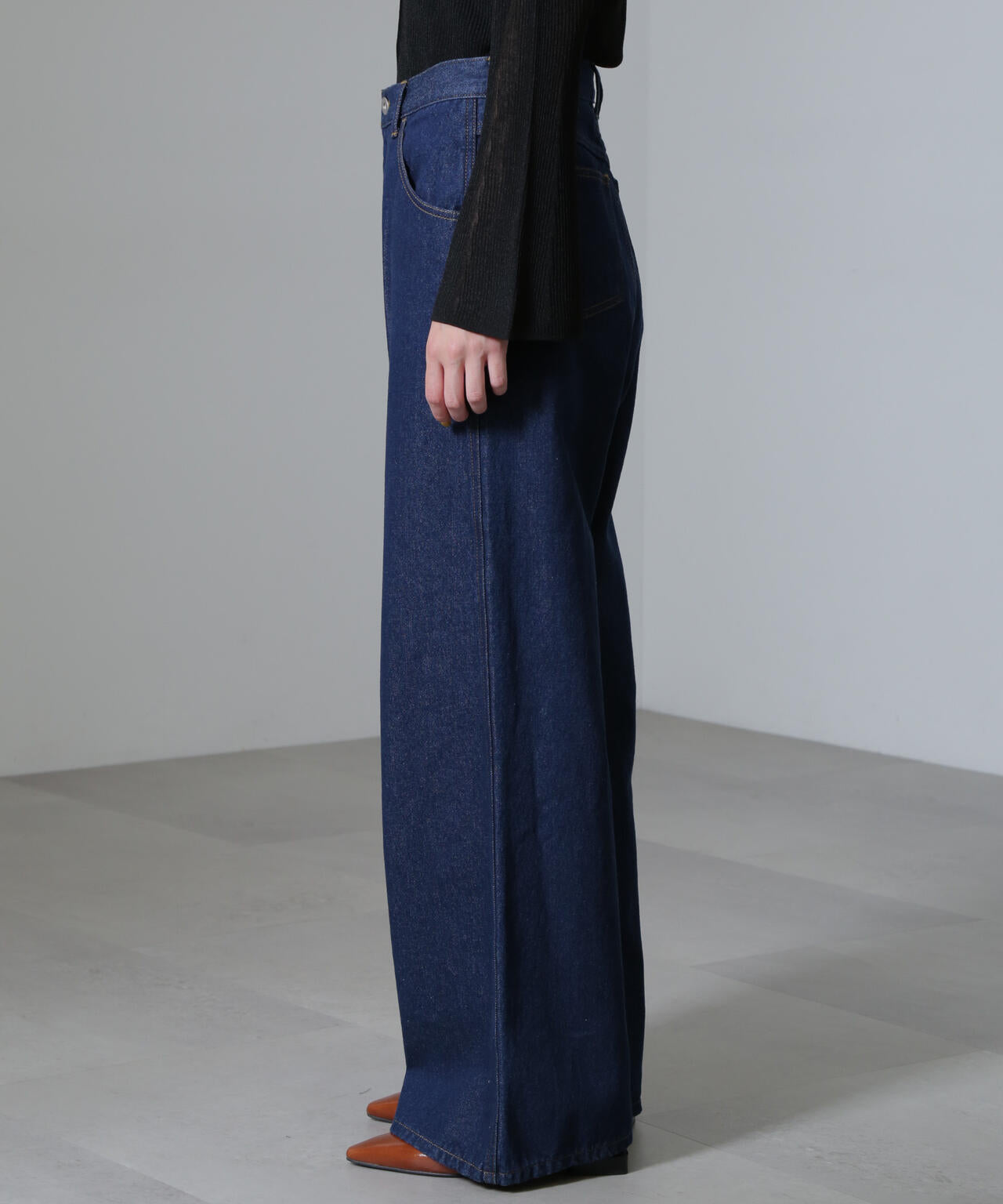 ハイウエストワイドデニムパンツ 6734227307