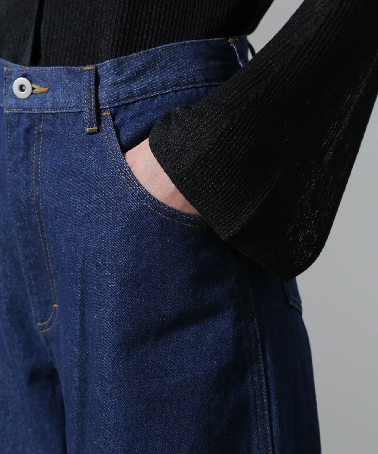 ハイウエストワイドデニムパンツ 6734227307