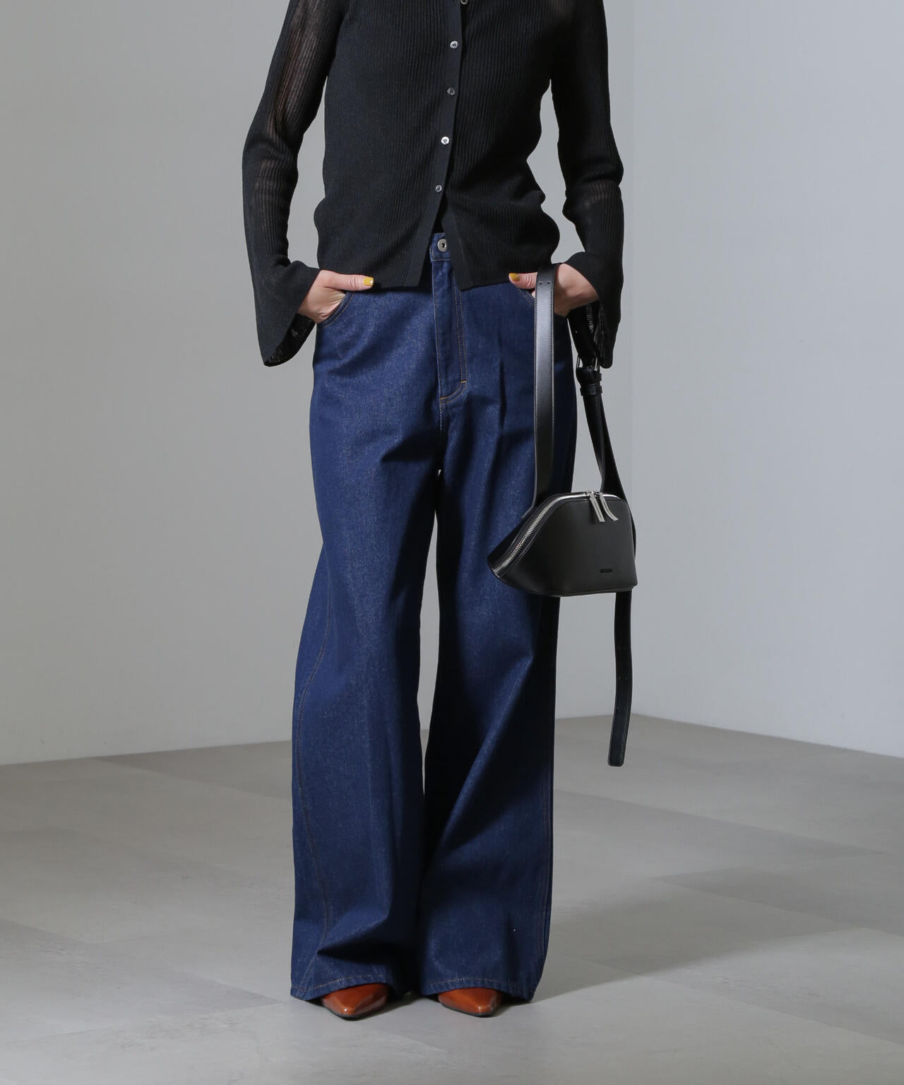 ハイウエストワイドデニムパンツ 6734227307