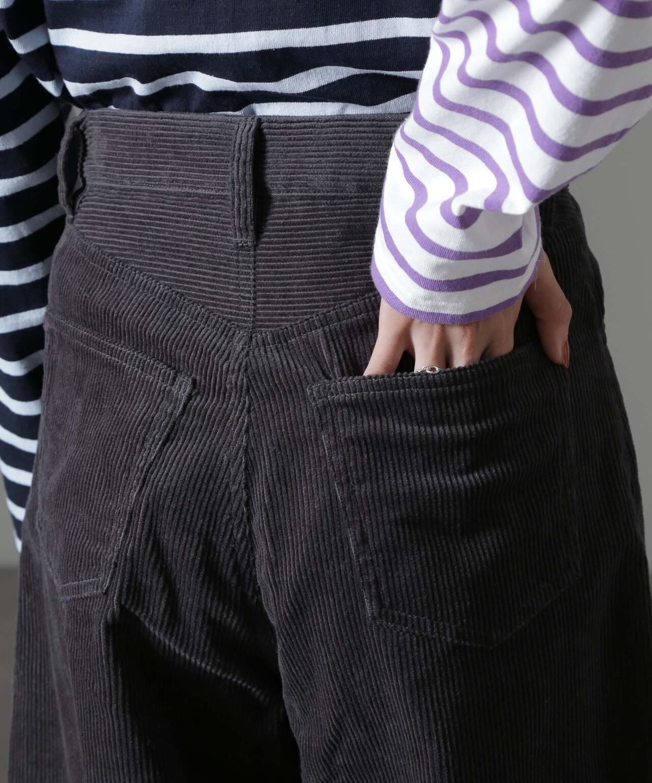 コーデュロイワイドカーブパンツ(セットアップ可) 6734227324