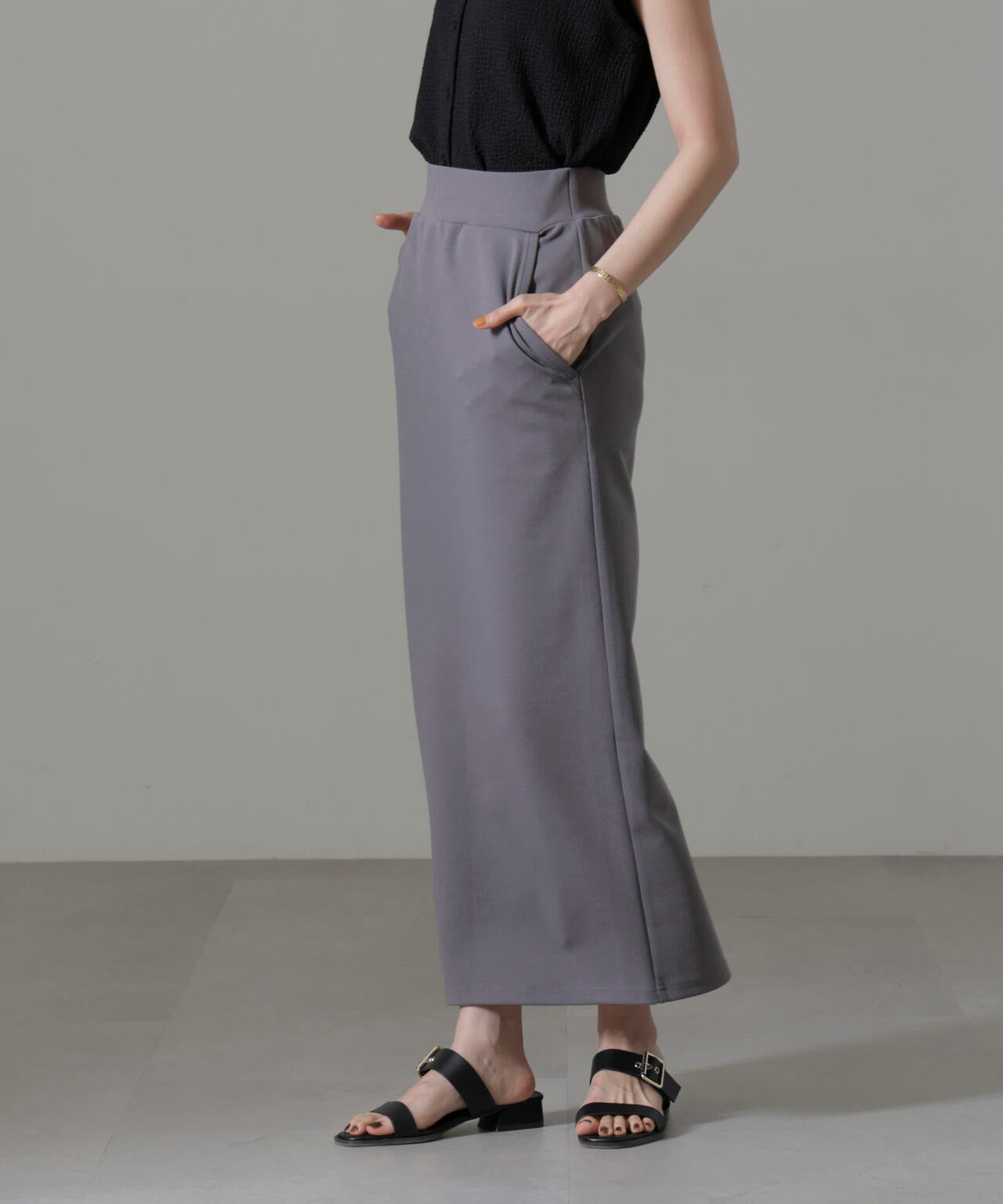 ポンチカットIラインマキシスカート 6734230309