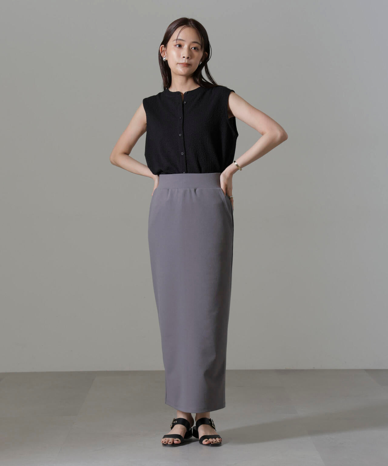 ポンチカットIラインマキシスカート 6734230309