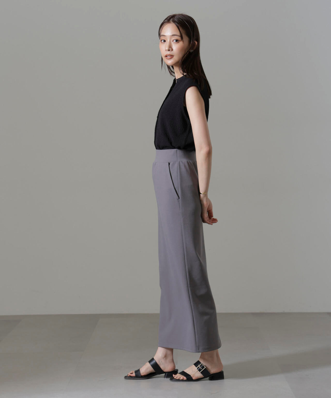 ポンチカットIラインマキシスカート 6734230309