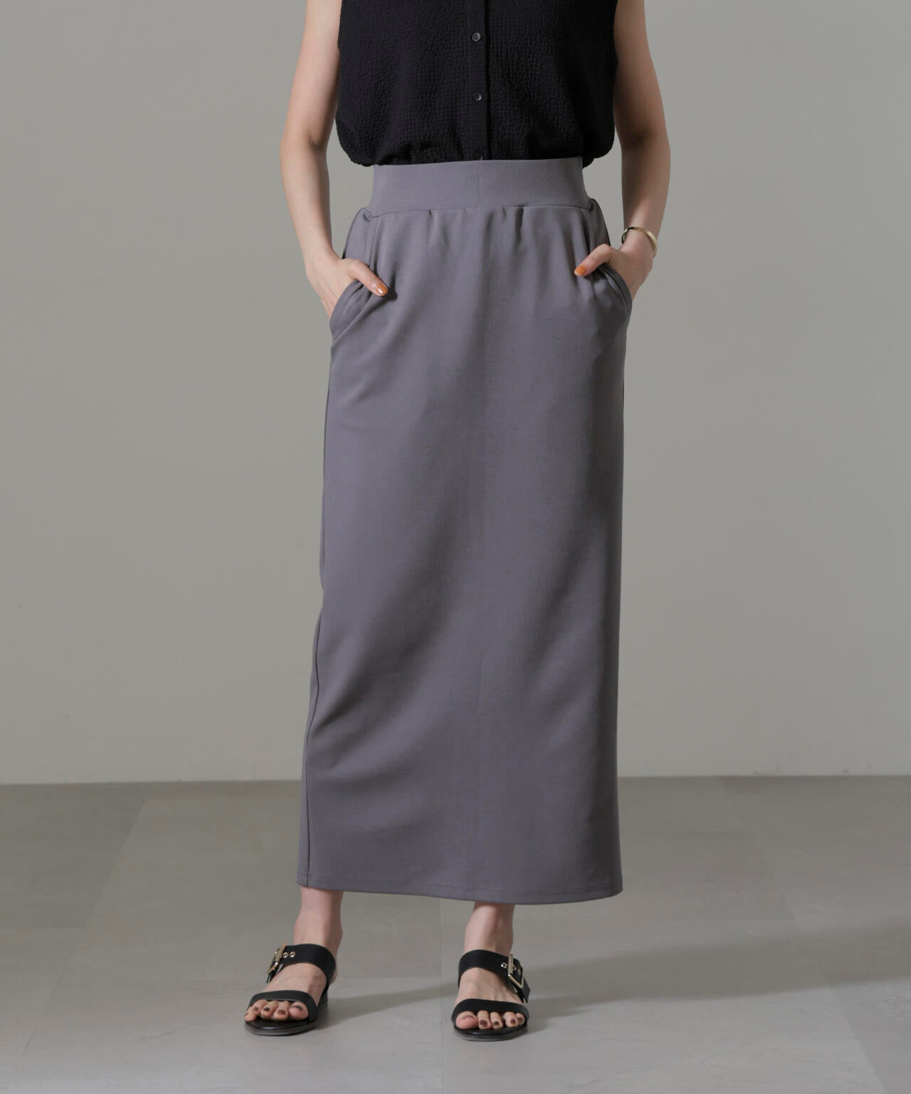 ポンチカットIラインマキシスカート 6734230309