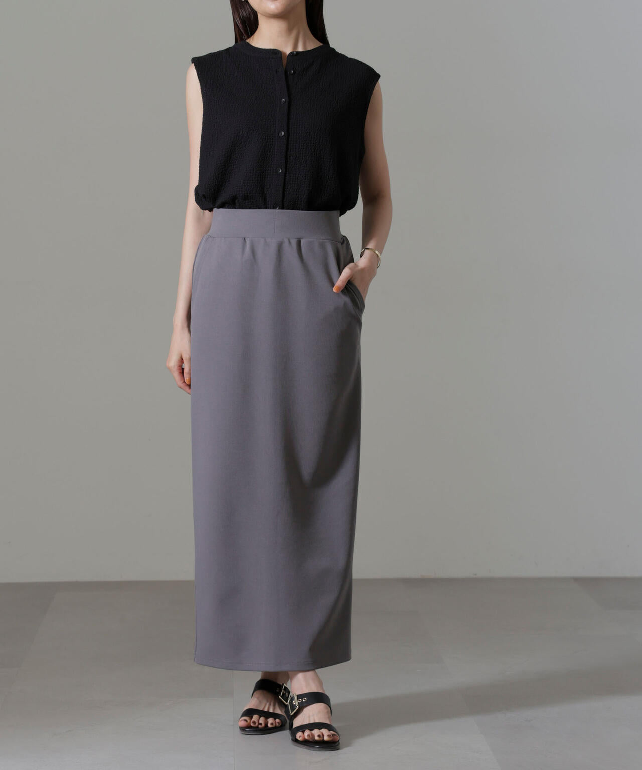 ポンチカットIラインマキシスカート 6734230309