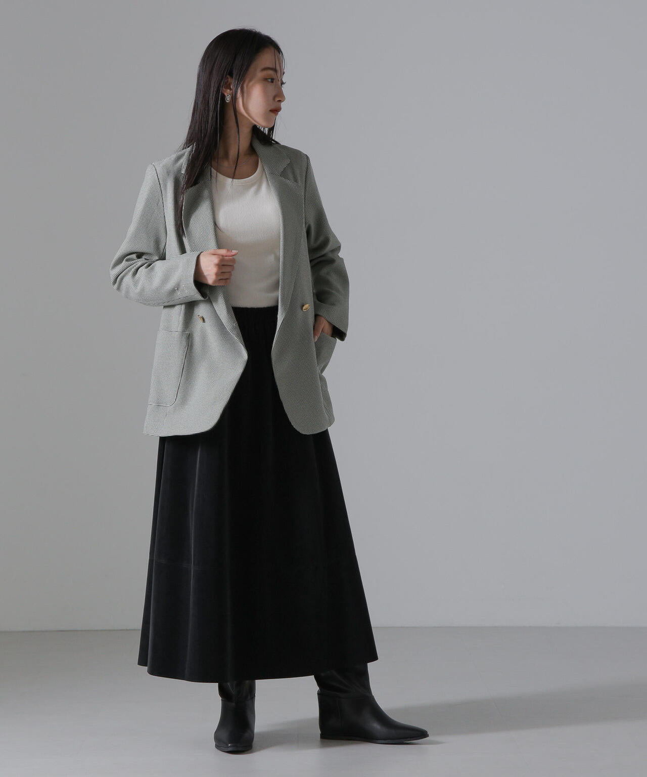 ピーチフェイクレザーボリュームスカート(セットアップ可) 6734230310