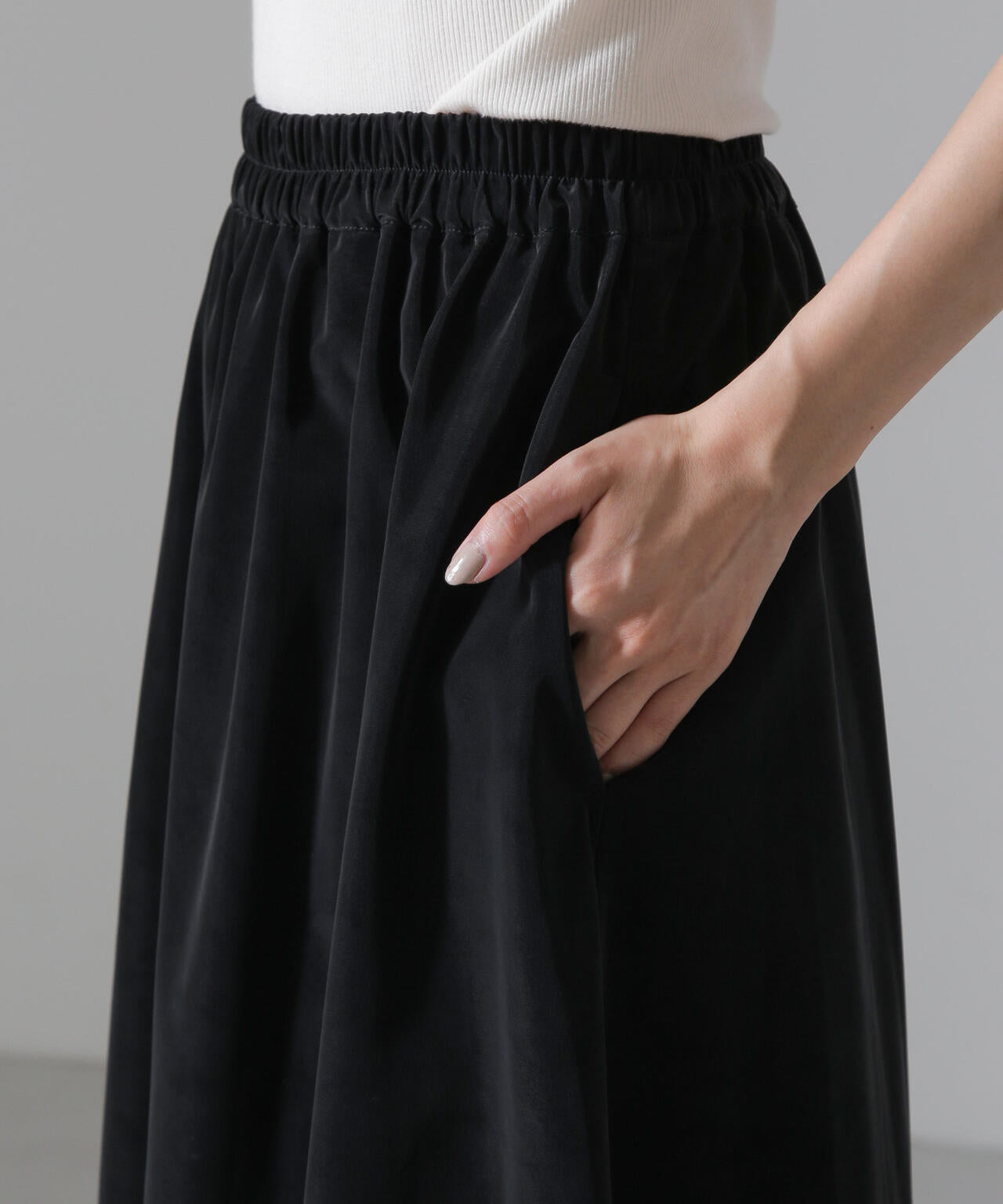 ピーチフェイクレザーボリュームスカート(セットアップ可) 6734230310