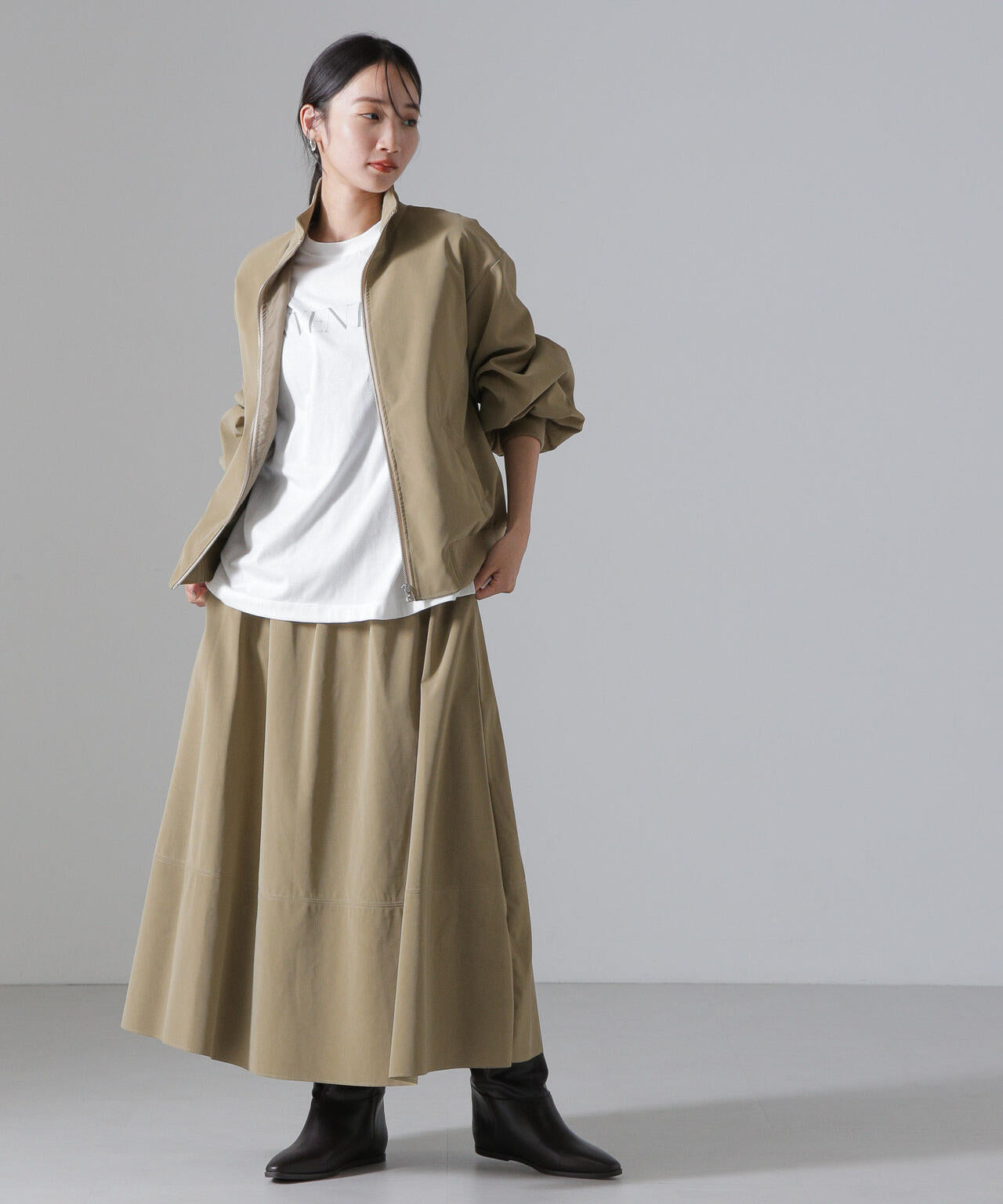 ピーチフェイクレザーボリュームスカート(セットアップ可) 6734230310