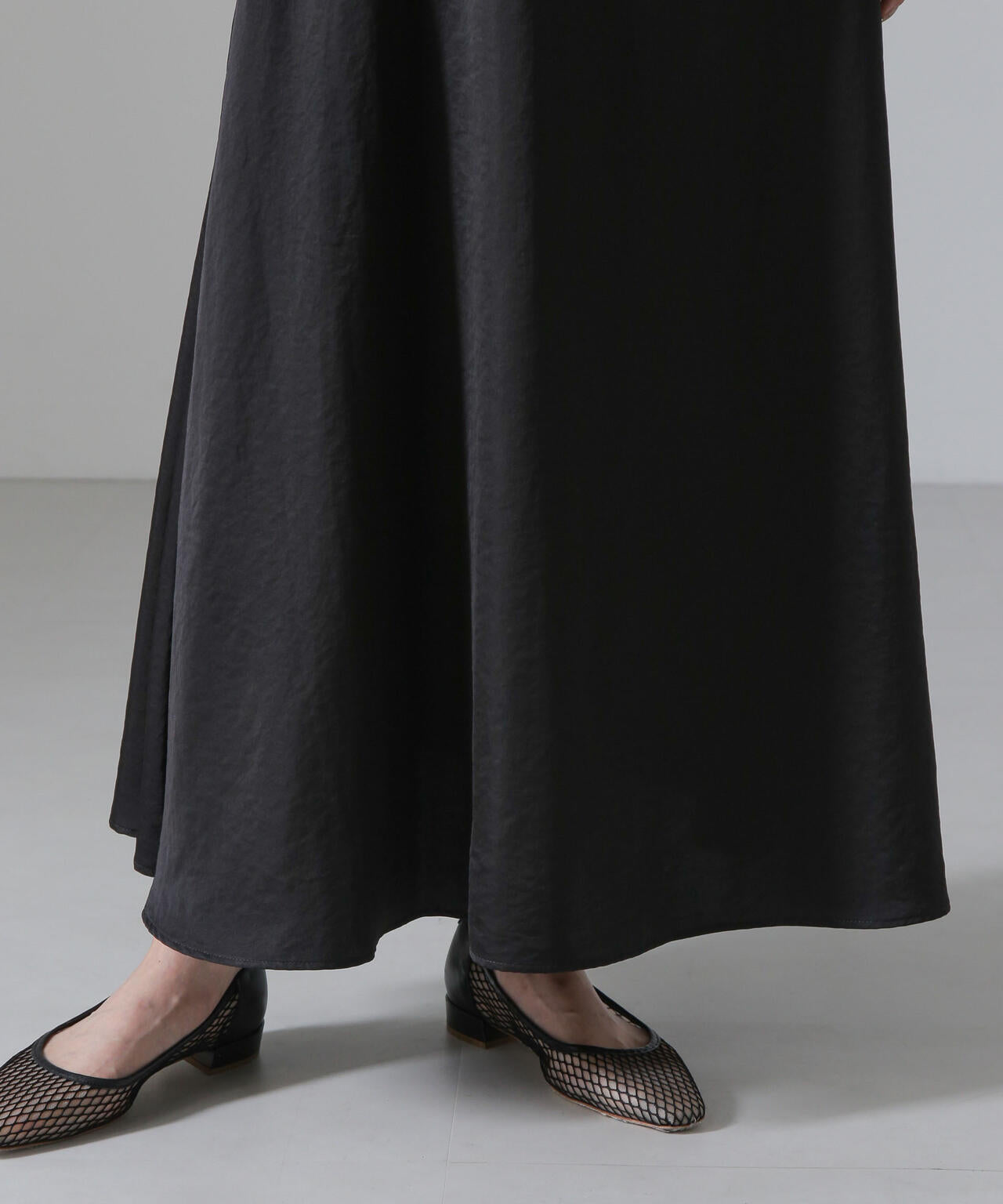 ヴィンテージサテンフレアロングスカート(セットアップ可) 6734230312