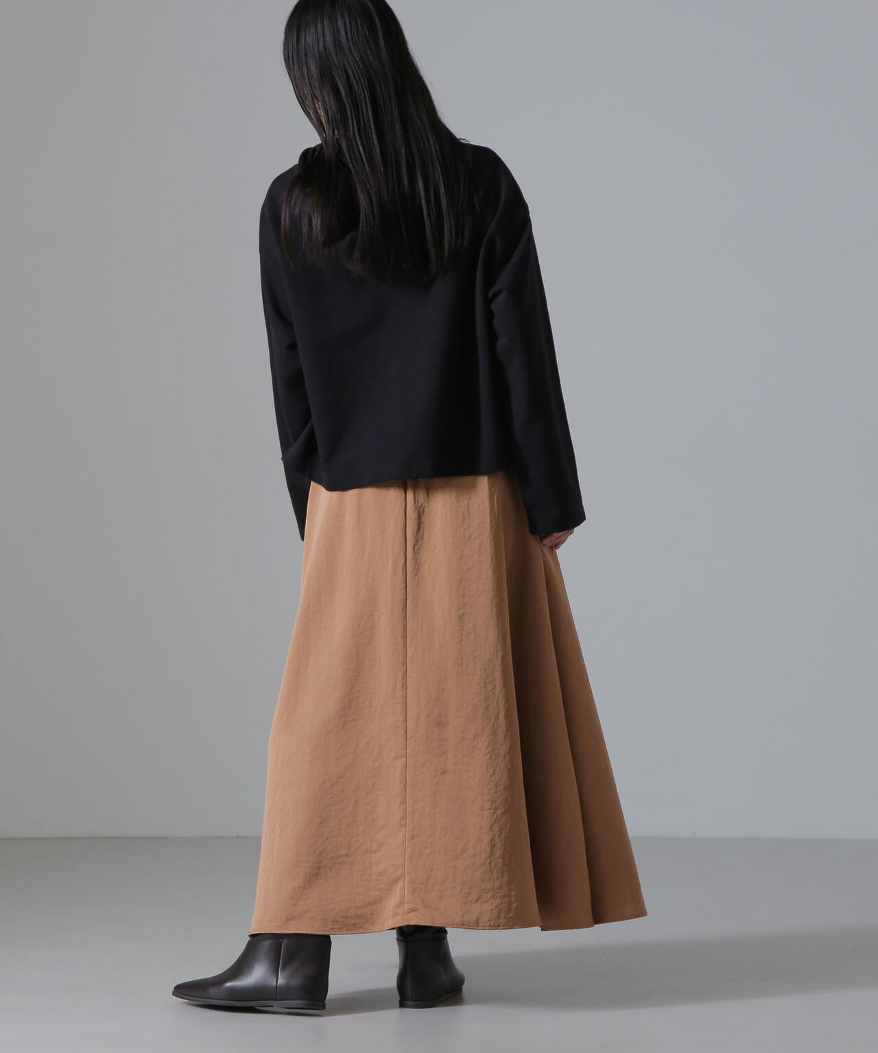 ヴィンテージサテンフレアロングスカート(セットアップ可) 6734230312