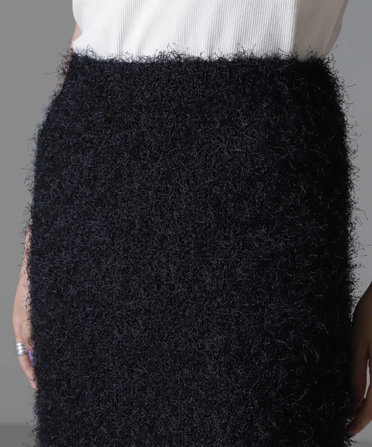 フェザーヤーンニットタイトスカート(セットアップ可) 6734230313