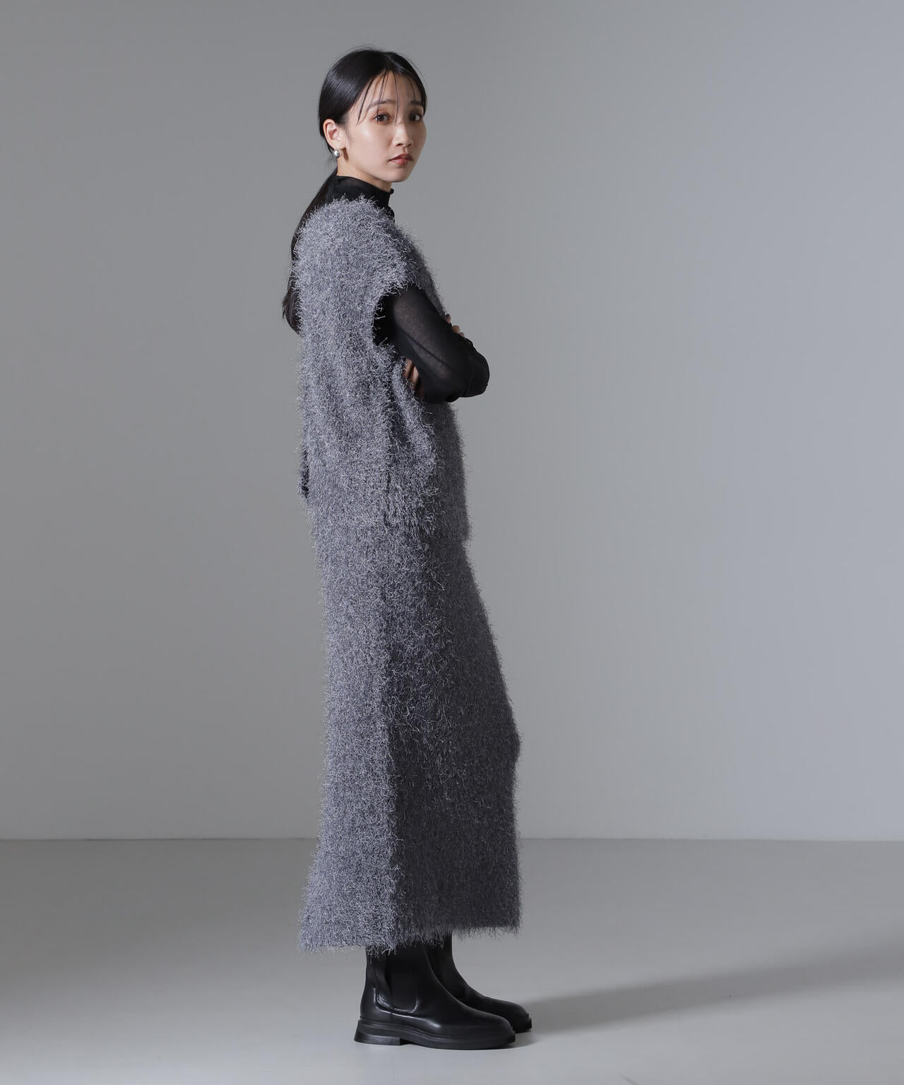 フェザーヤーンニットタイトスカート(セットアップ可) 6734230313