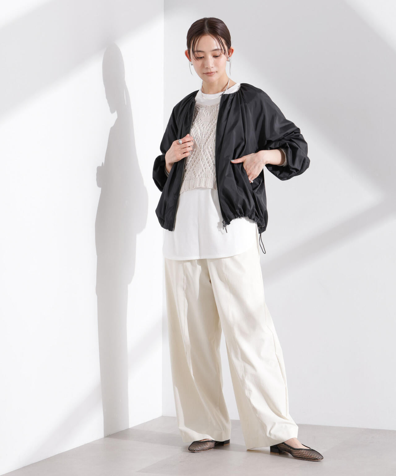 ソフトギャザージップブルゾン 6735112303