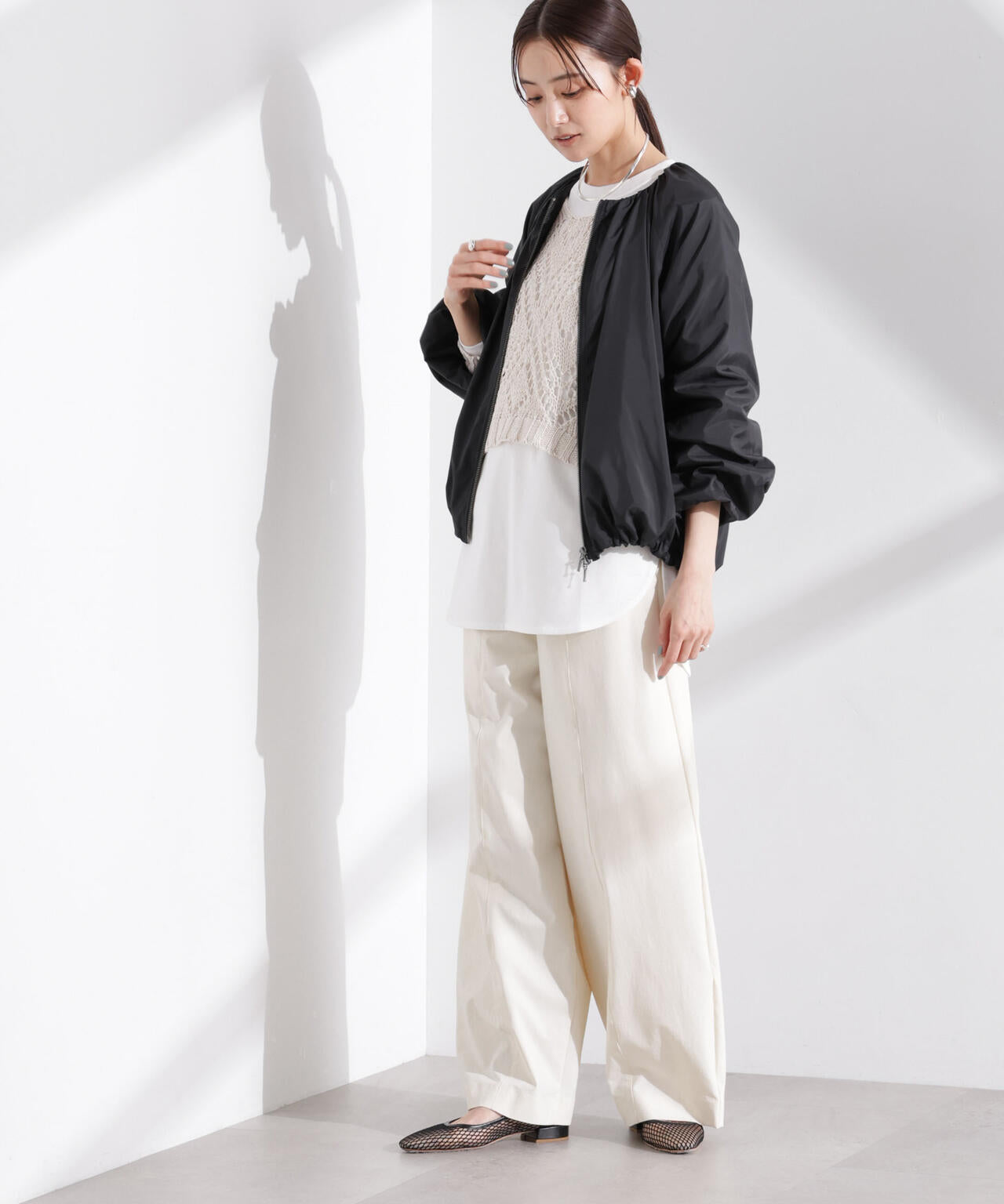 ソフトギャザージップブルゾン 6735112303