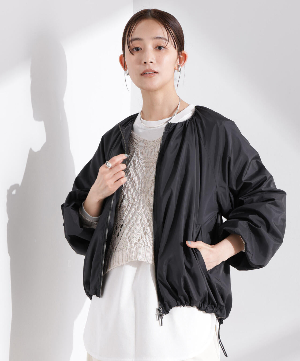 ソフトギャザージップブルゾン 6735112303