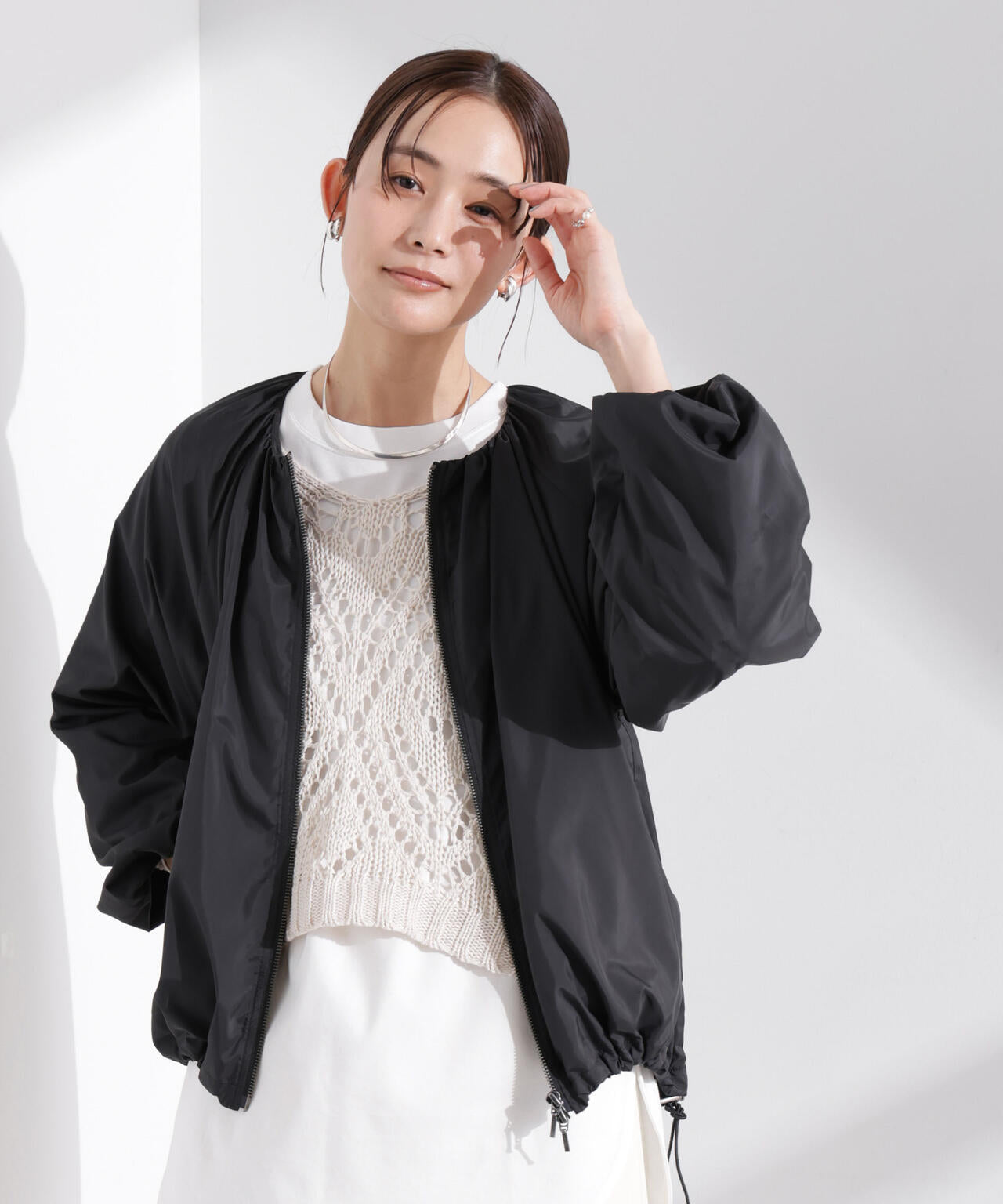 ソフトギャザージップブルゾン 6735112303