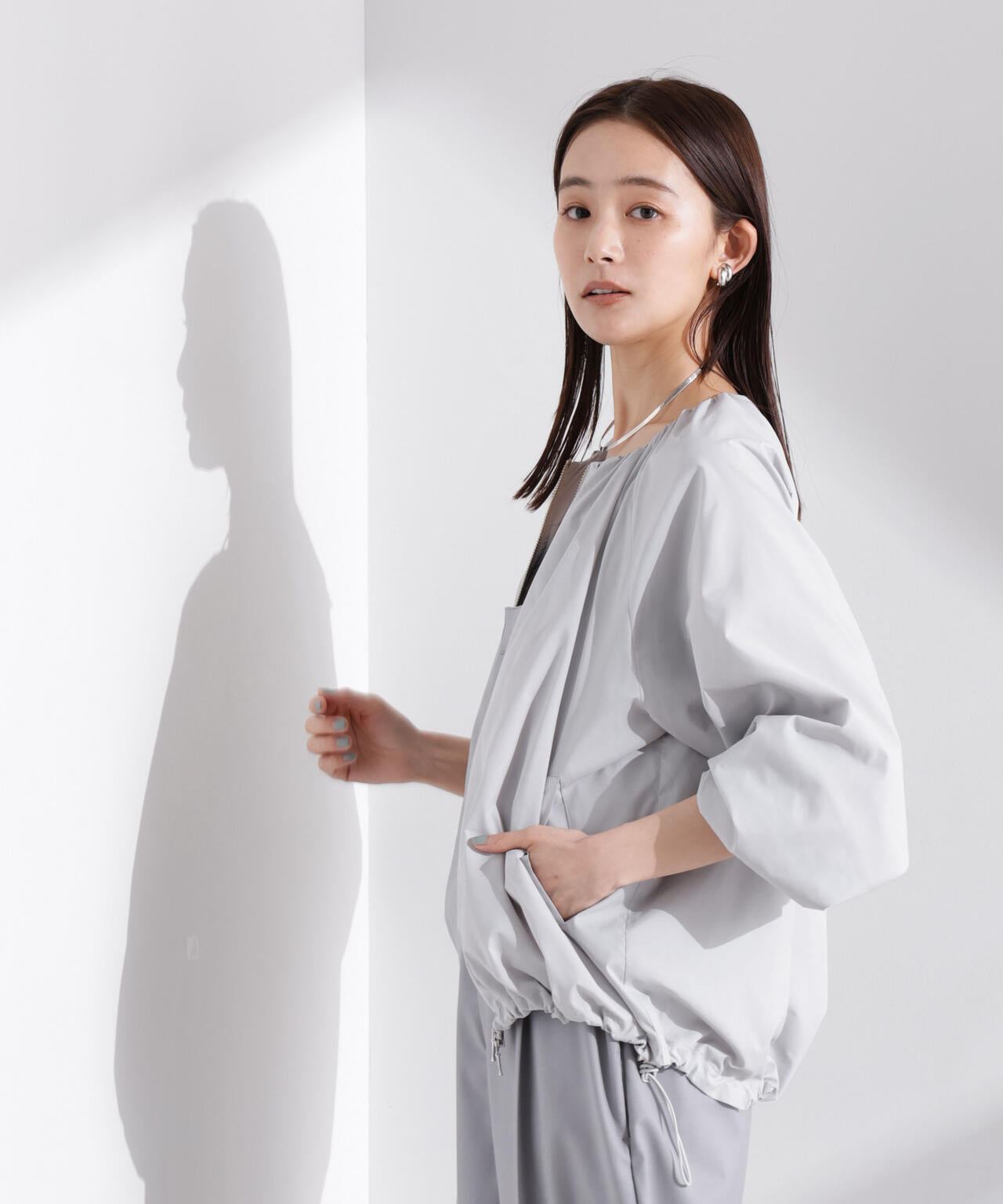 ソフトギャザージップブルゾン 6735112303