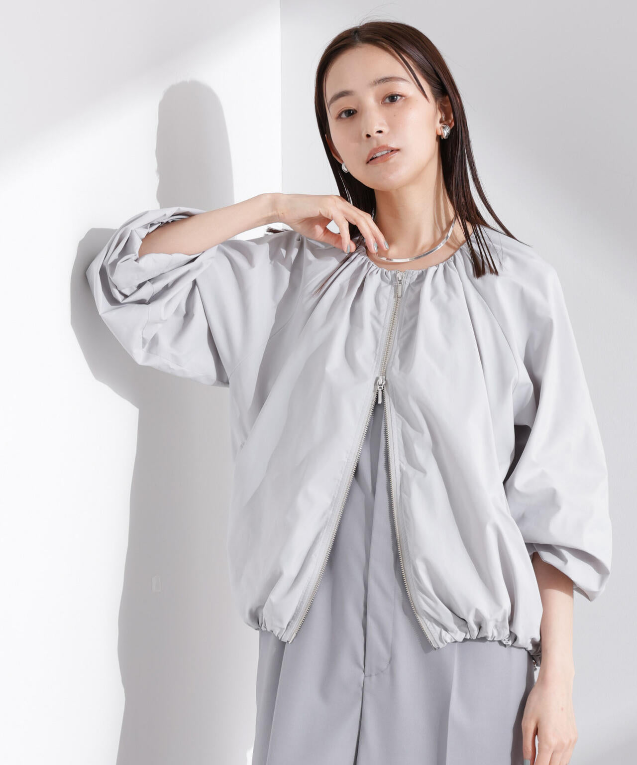 ソフトギャザージップブルゾン 6735112303