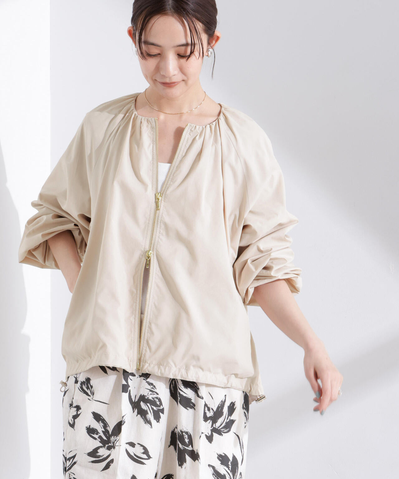 ソフトギャザージップブルゾン 6735112303