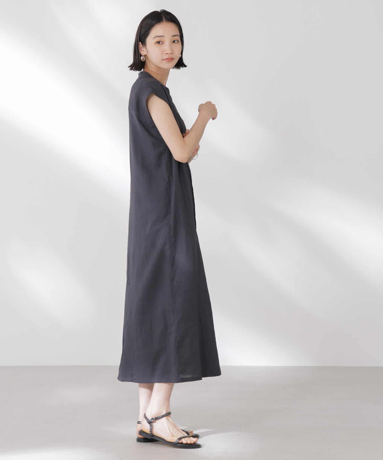 Anti Smell Linen フレンチスリーブワンピース 6735119314