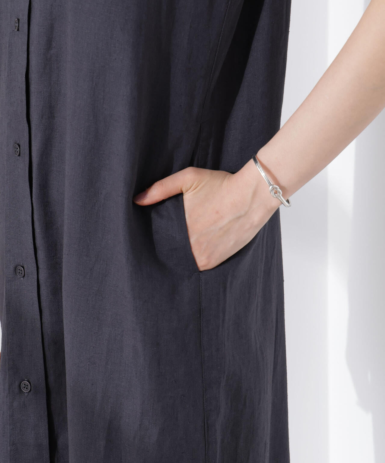 Anti Smell Linen フレンチスリーブワンピース 6735119314