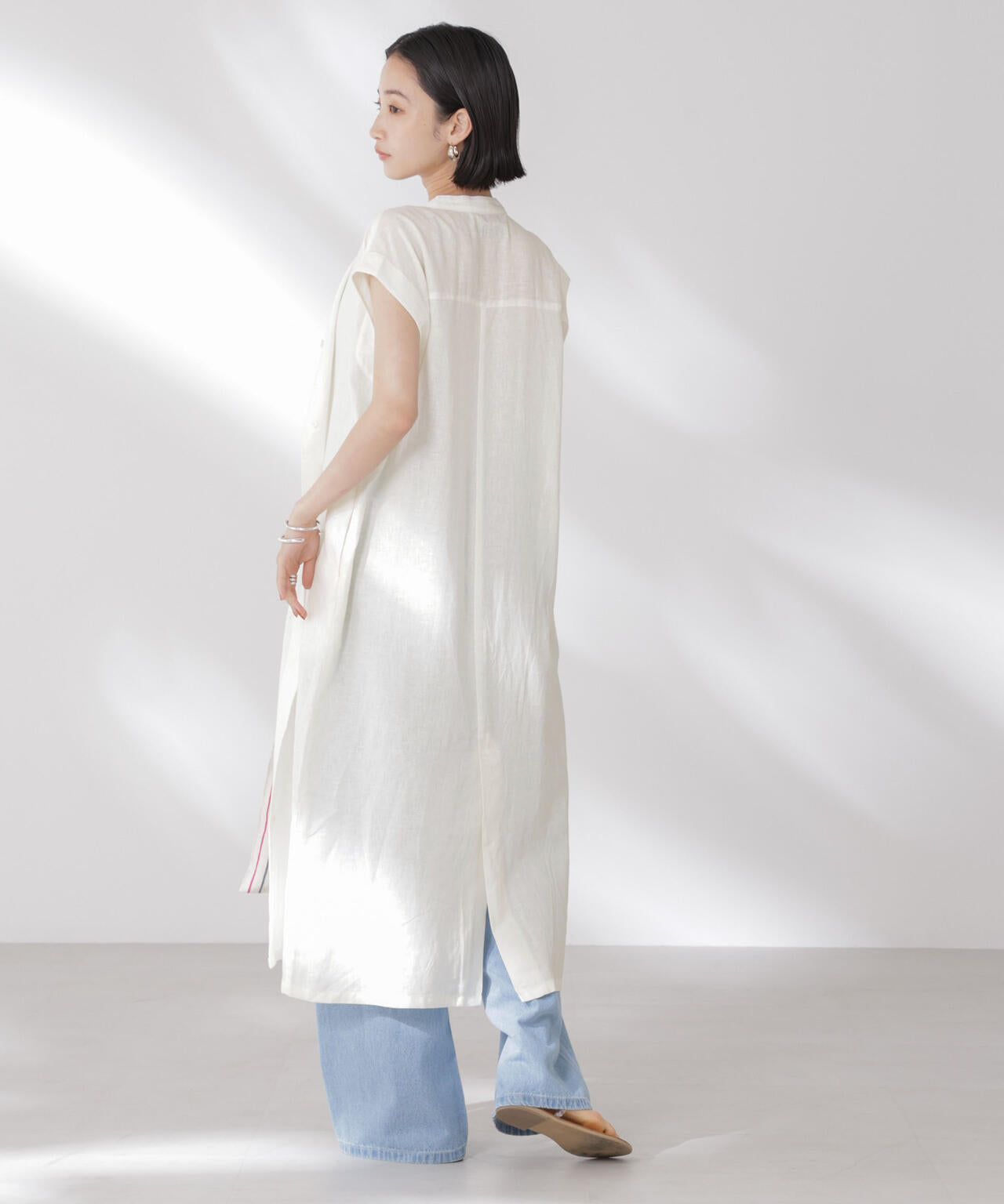 Anti Smell Linen フレンチスリーブワンピース 6735119314