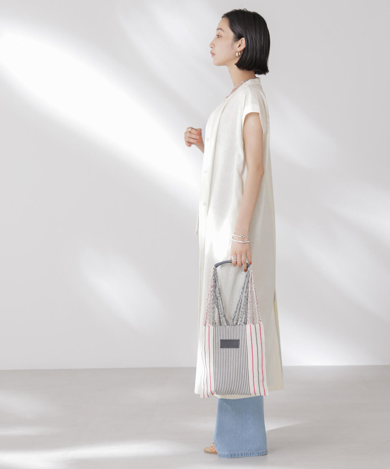 Anti Smell Linen フレンチスリーブワンピース 6735119314