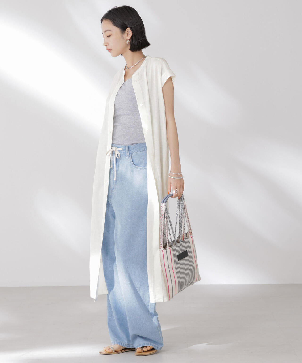 Anti Smell Linen フレンチスリーブワンピース 6735119314