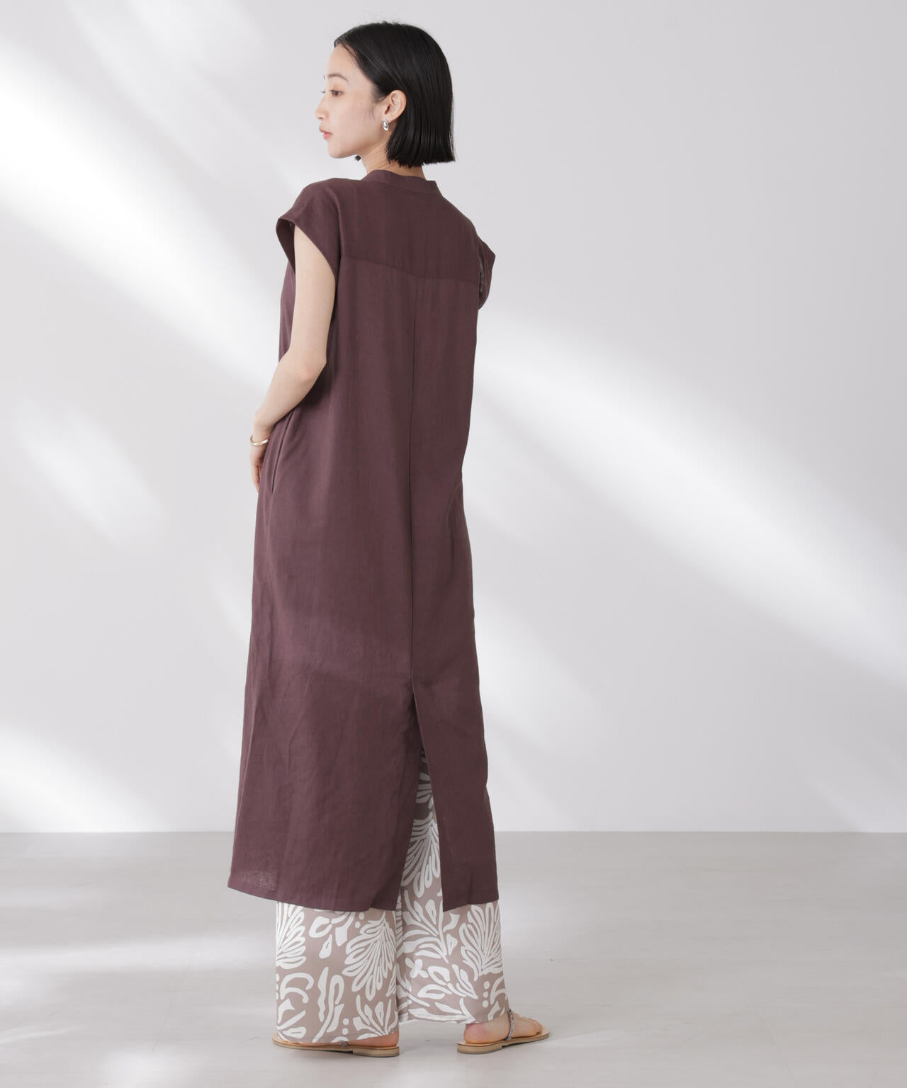 Anti Smell Linen フレンチスリーブワンピース 6735119314