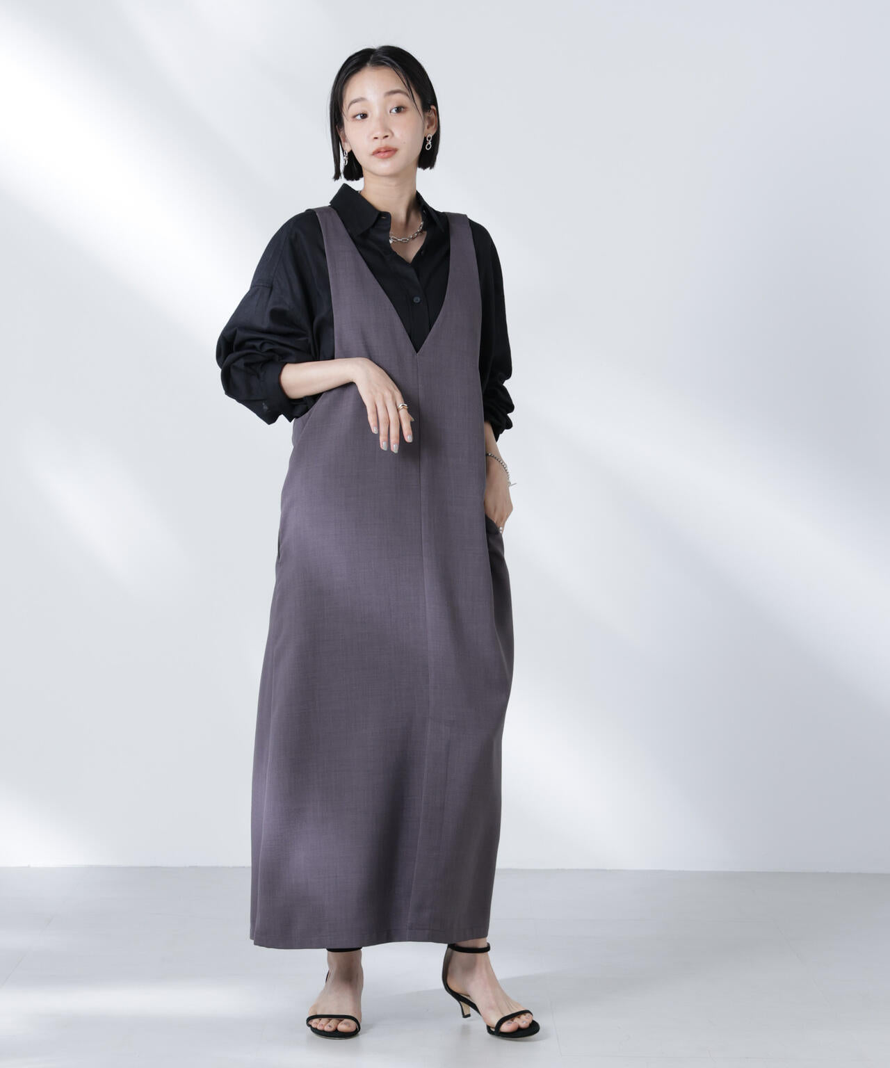 前後2wayサロペットワンピース 6735119330