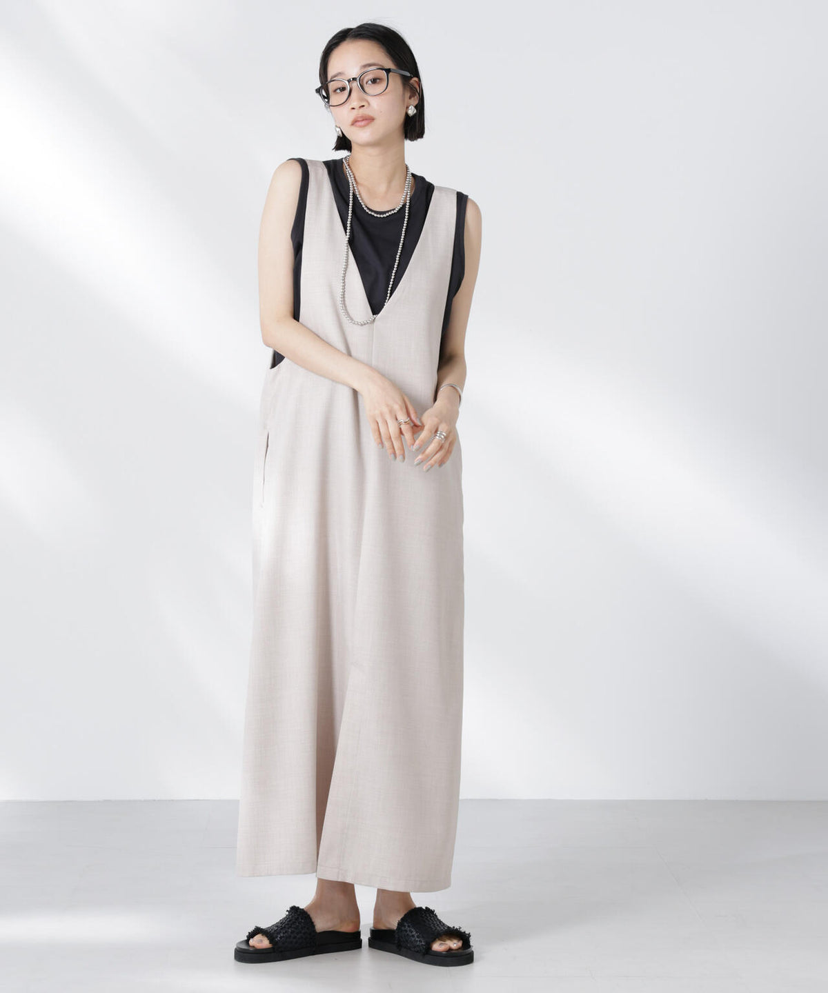 前後2wayサロペットワンピース 6735119330