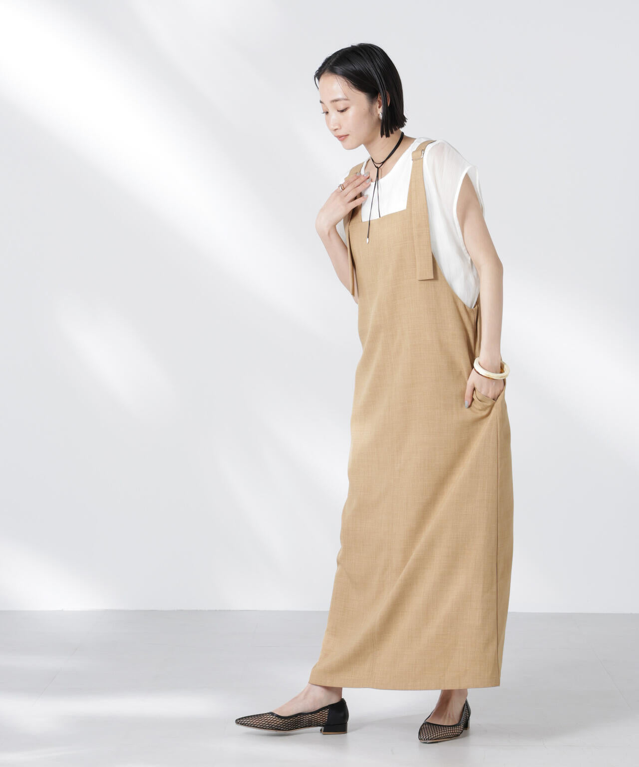 前後2wayサロペットワンピース 6735119330