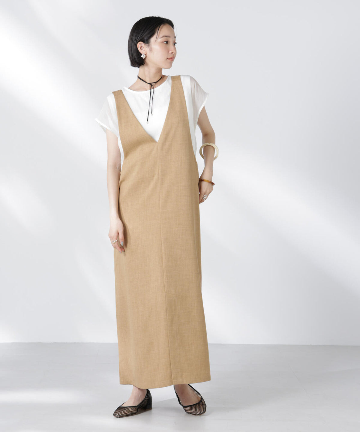 前後2wayサロペットワンピース 6735119330