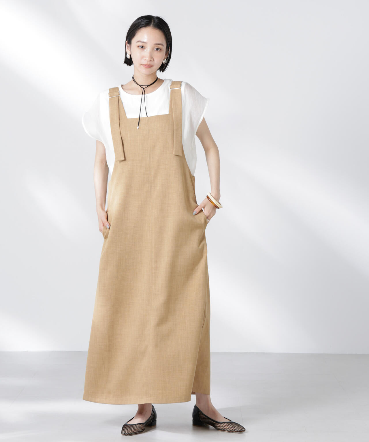 前後2wayサロペットワンピース 6735119330