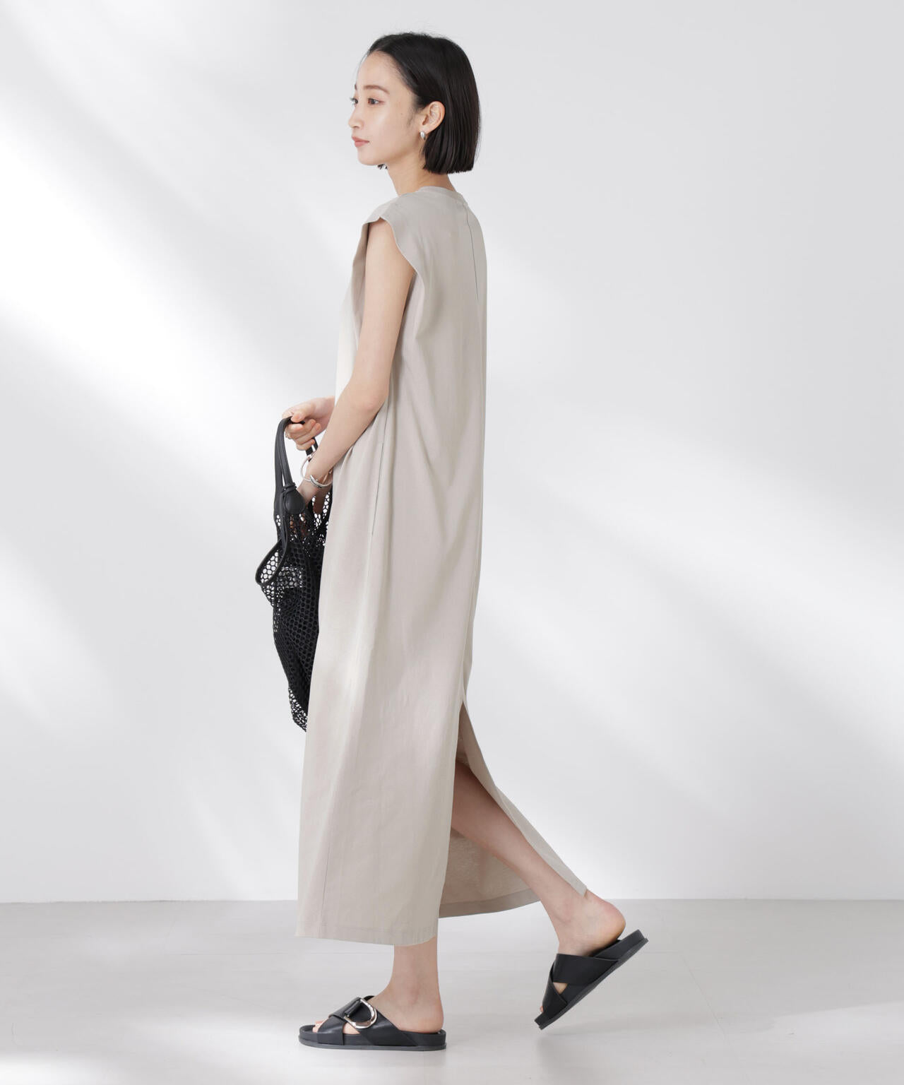 STORATECH 機能素材タックスリーブカットワンピース 6735119331