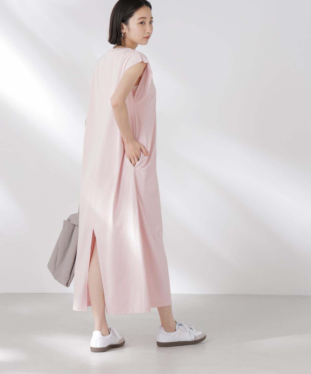 STORATECH 機能素材タックスリーブカットワンピース 6735119331