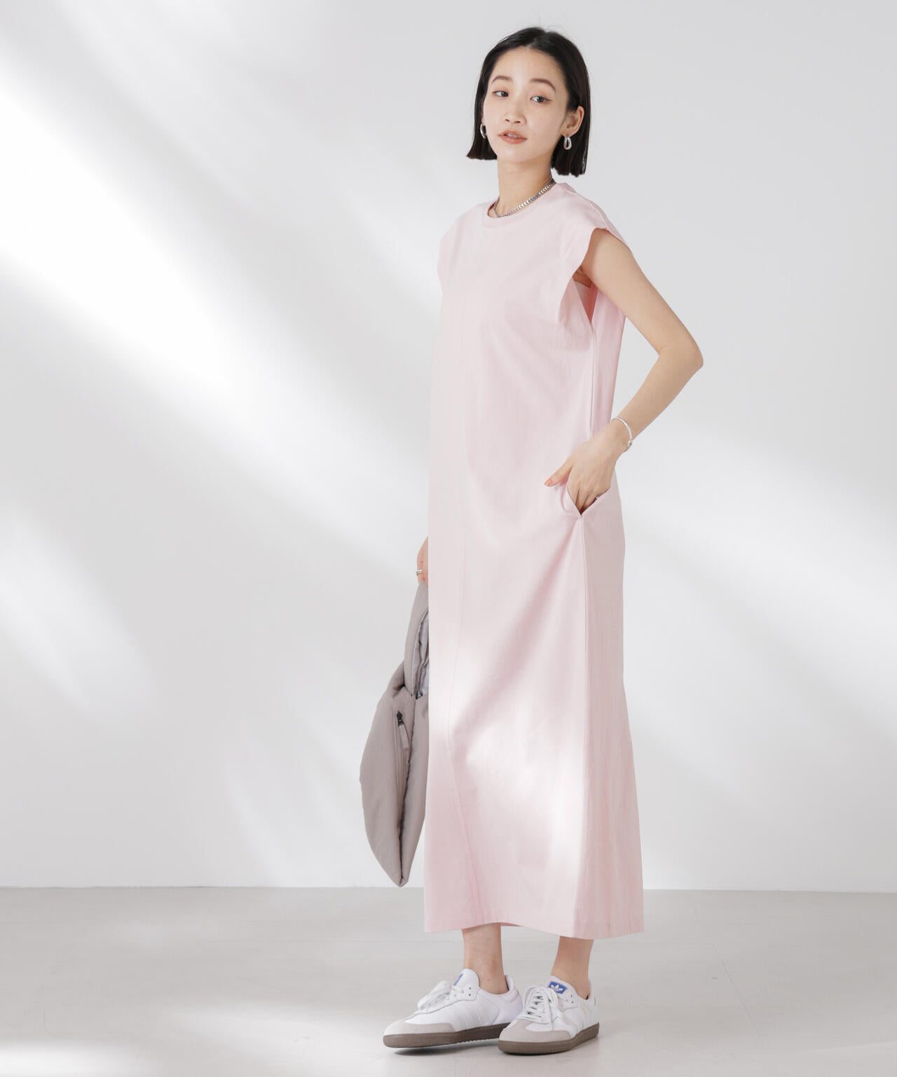 STORATECH 機能素材タックスリーブカットワンピース 6735119331