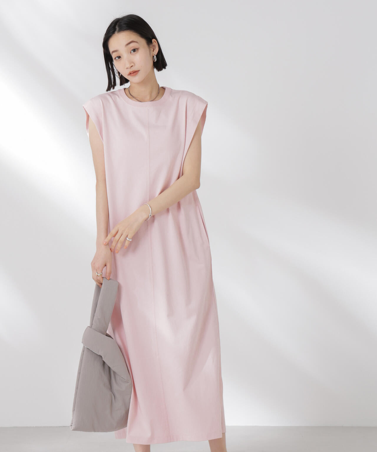 STORATECH 機能素材タックスリーブカットワンピース 6735119331