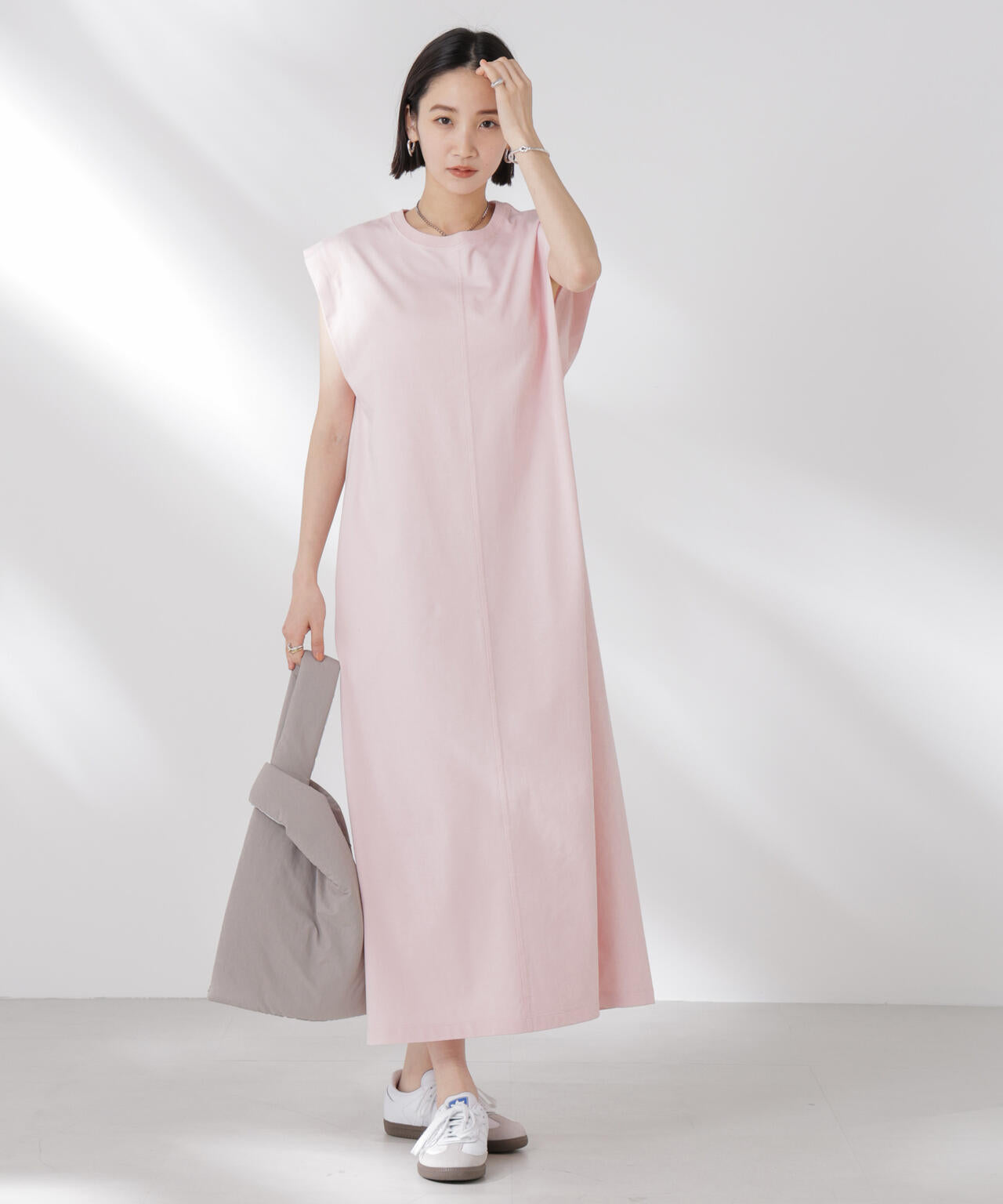 STORATECH 機能素材タックスリーブカットワンピース 6735119331