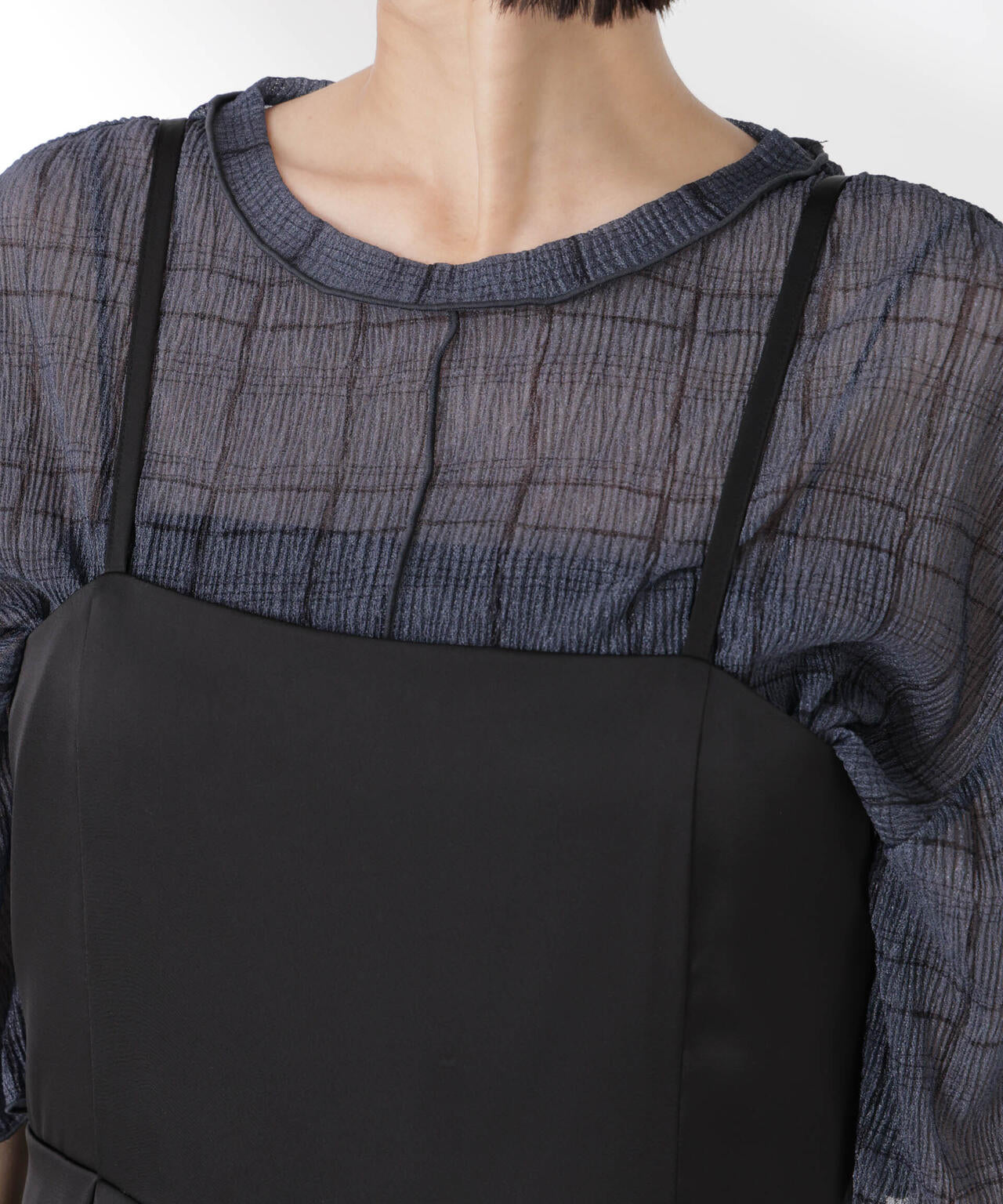 ペムラムディティールサテンキャミソールオールインワン 6735119337