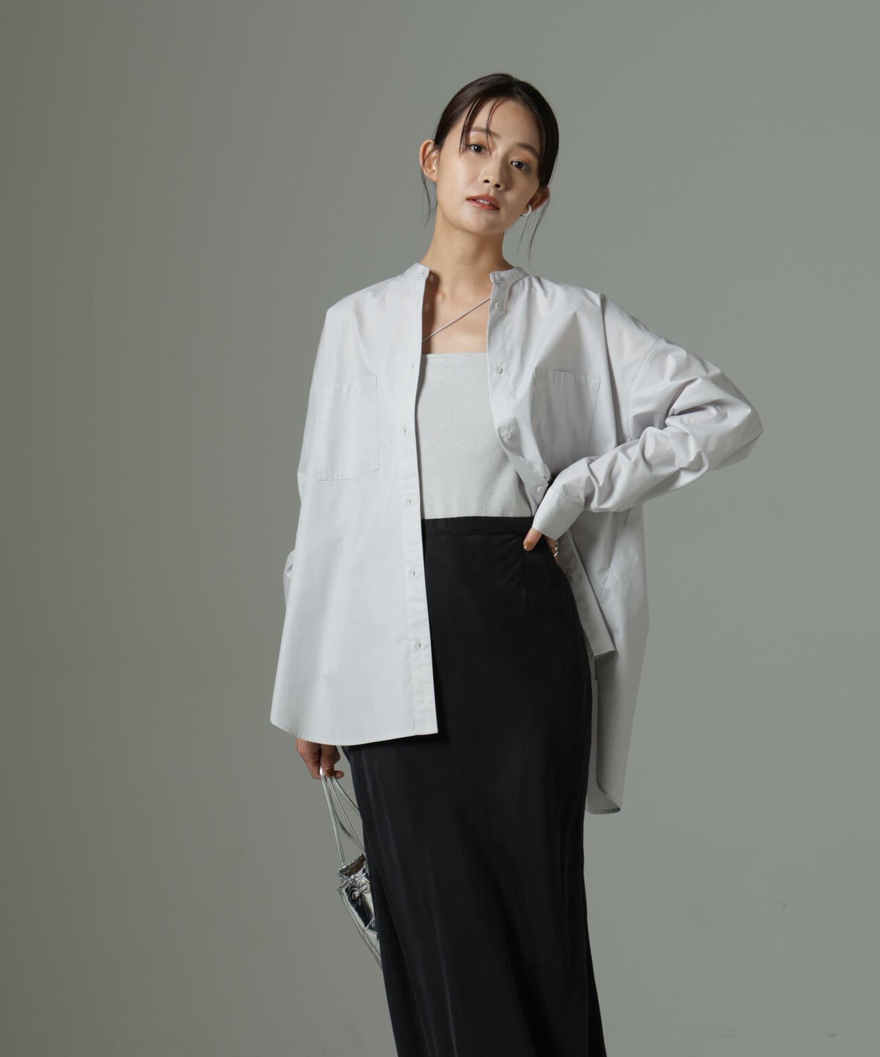 スタンドカラーシャツ 6735120302