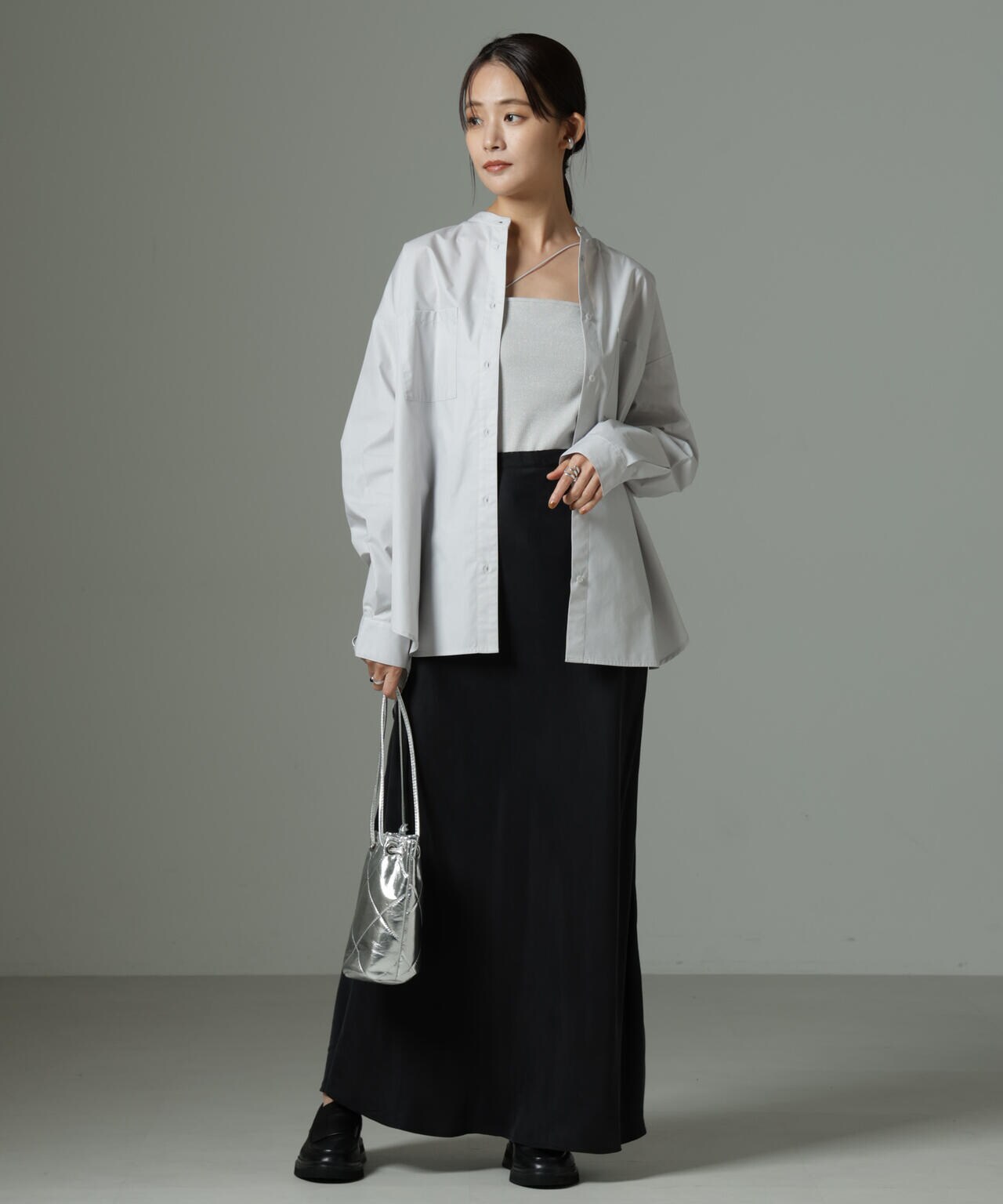 スタンドカラーシャツ 6735120302