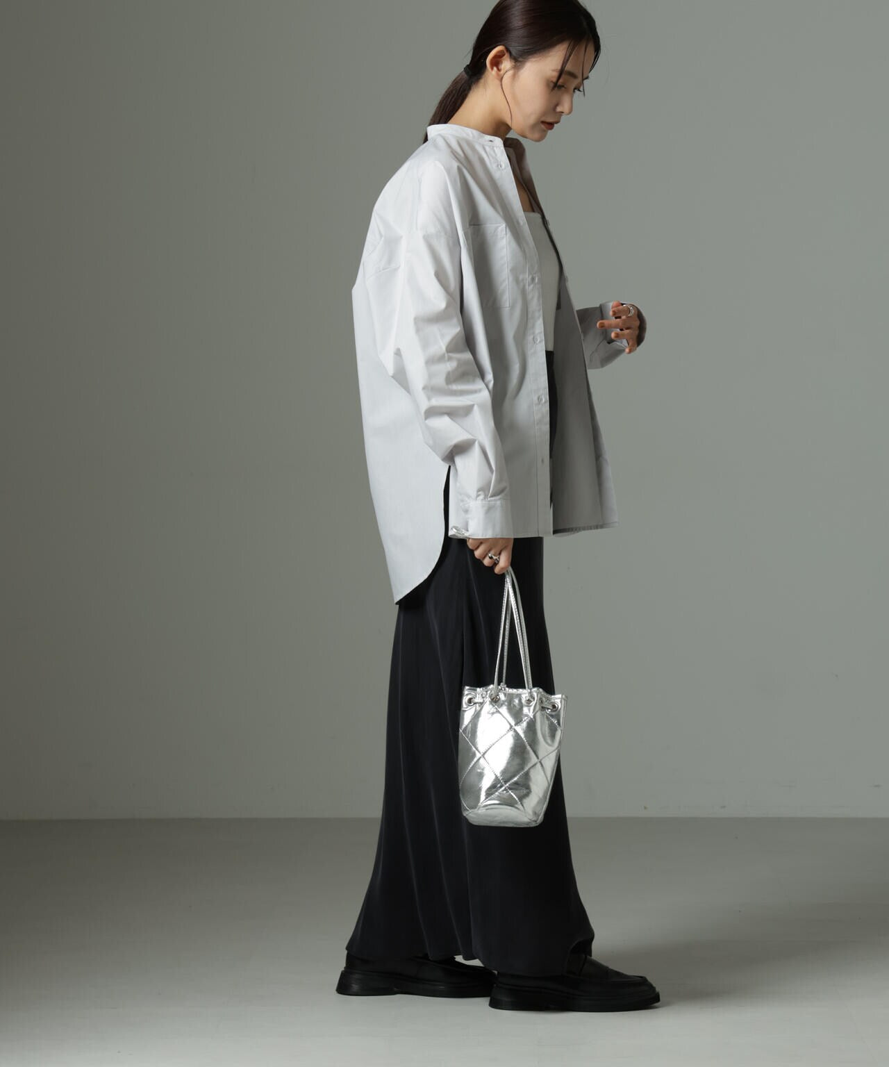 スタンドカラーシャツ 6735120302