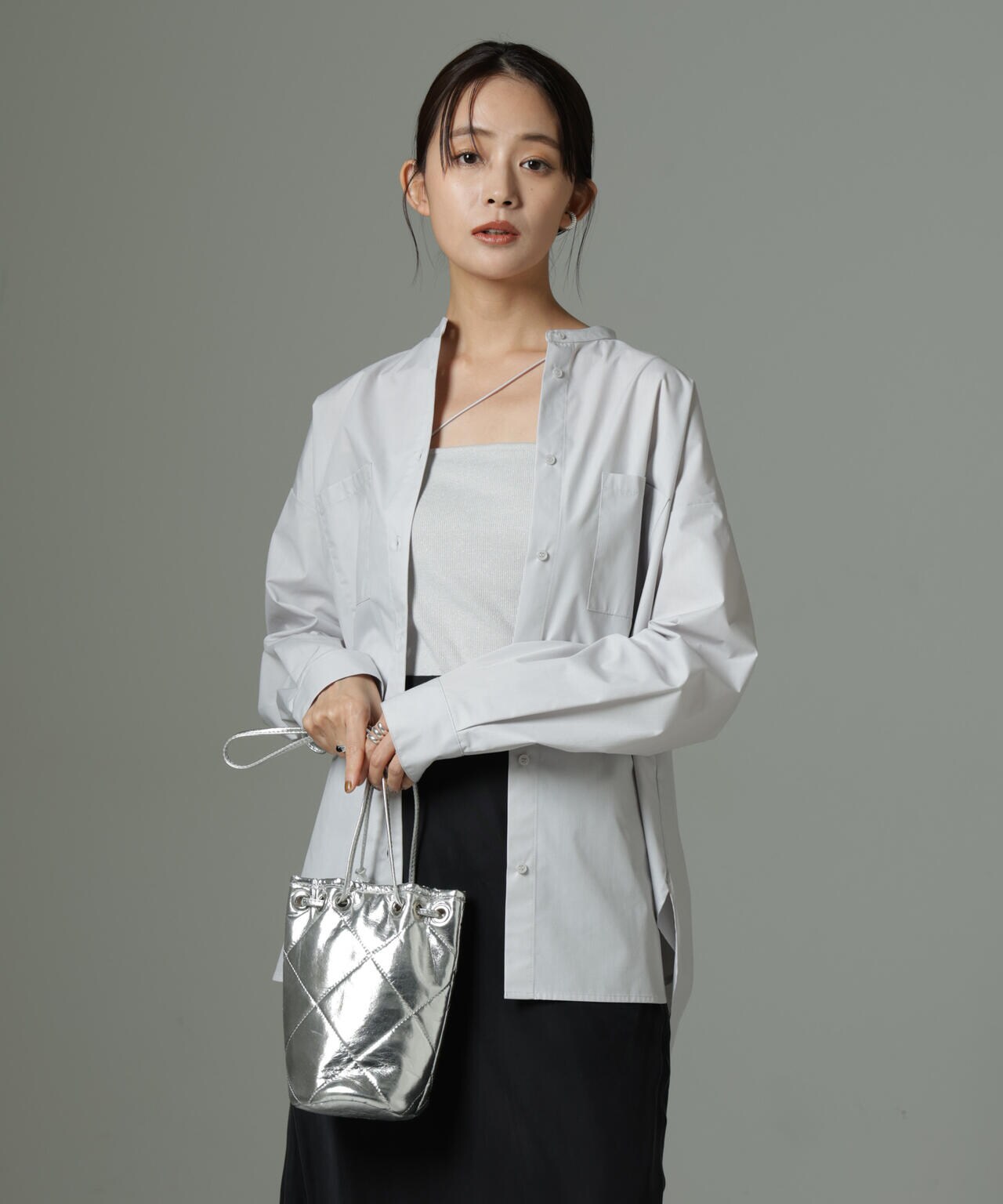 スタンドカラーシャツ 6735120302