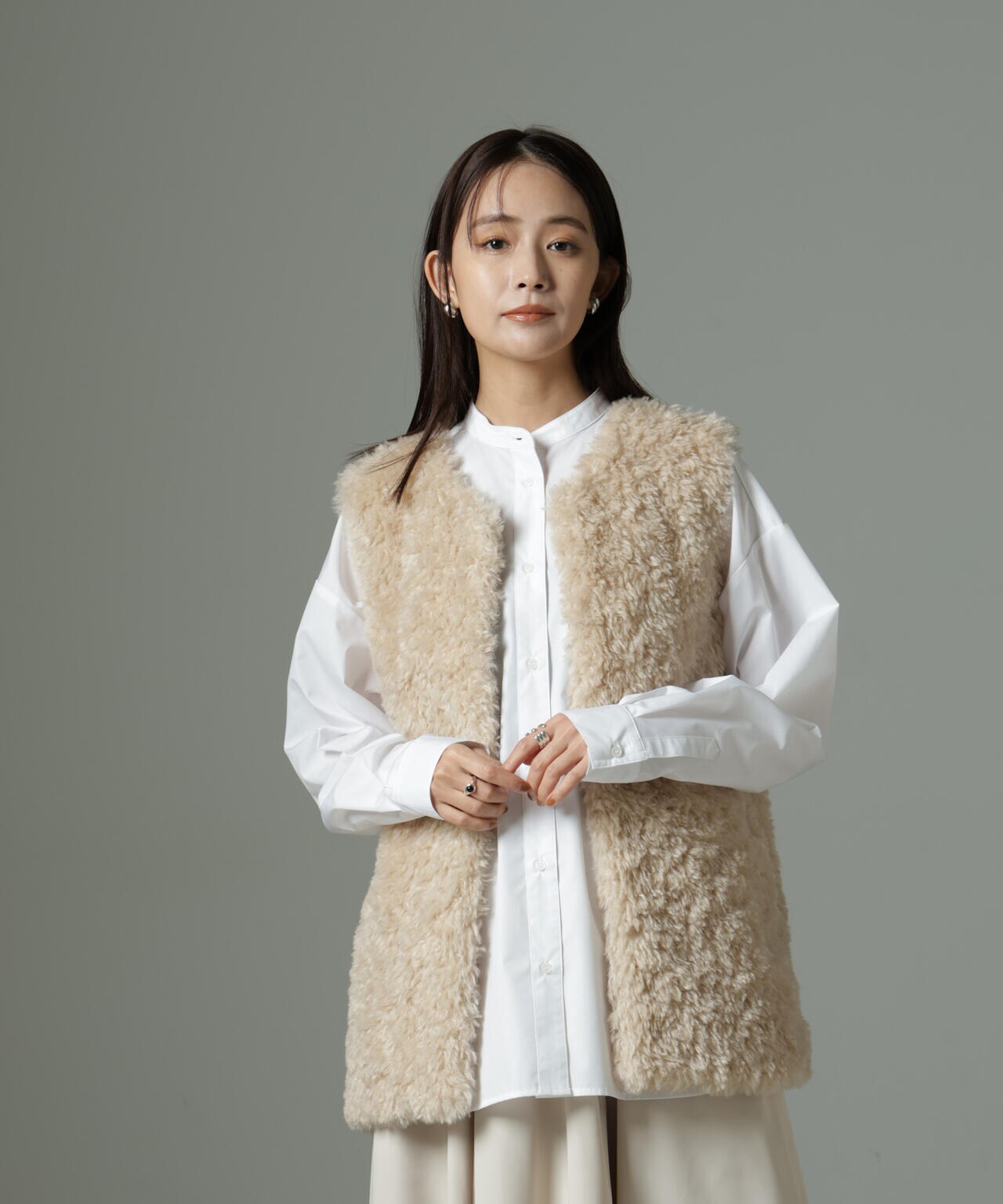 スタンドカラーシャツ 6735120302