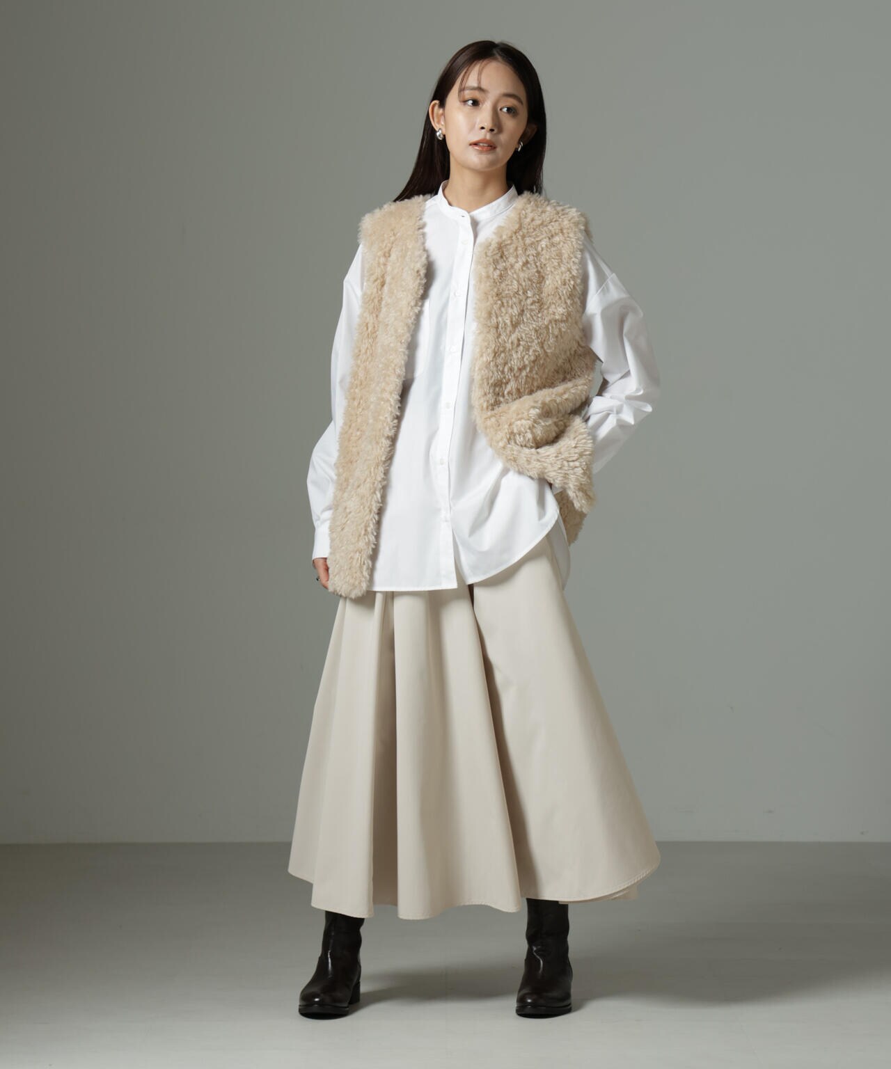 スタンドカラーシャツ 6735120302